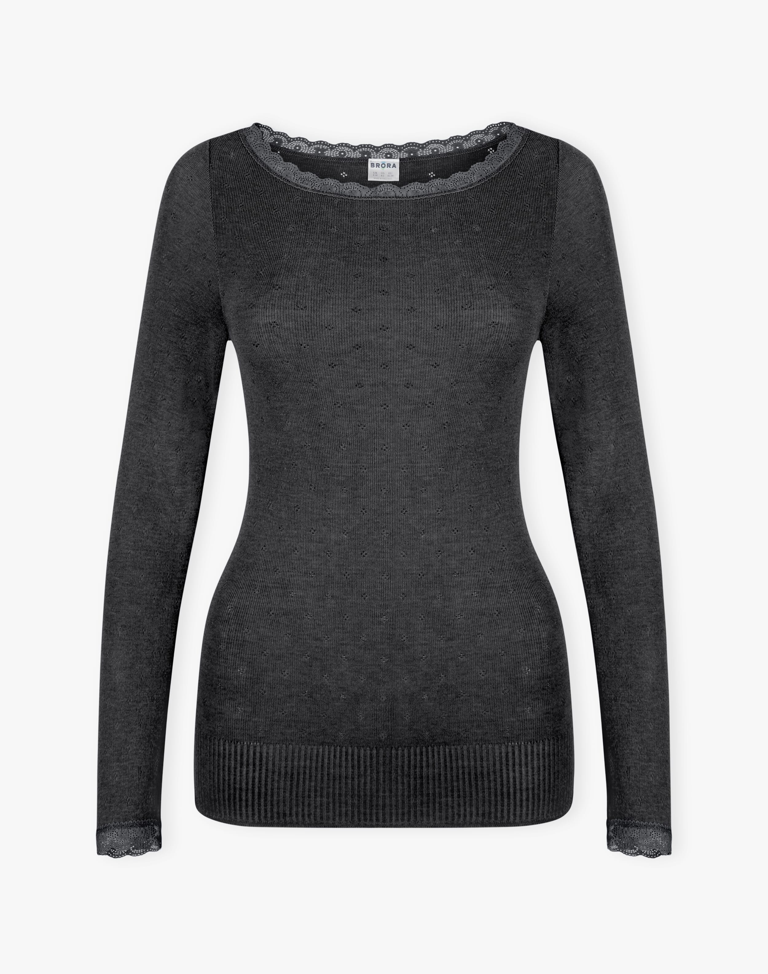 Lace Trim Scoop Neck