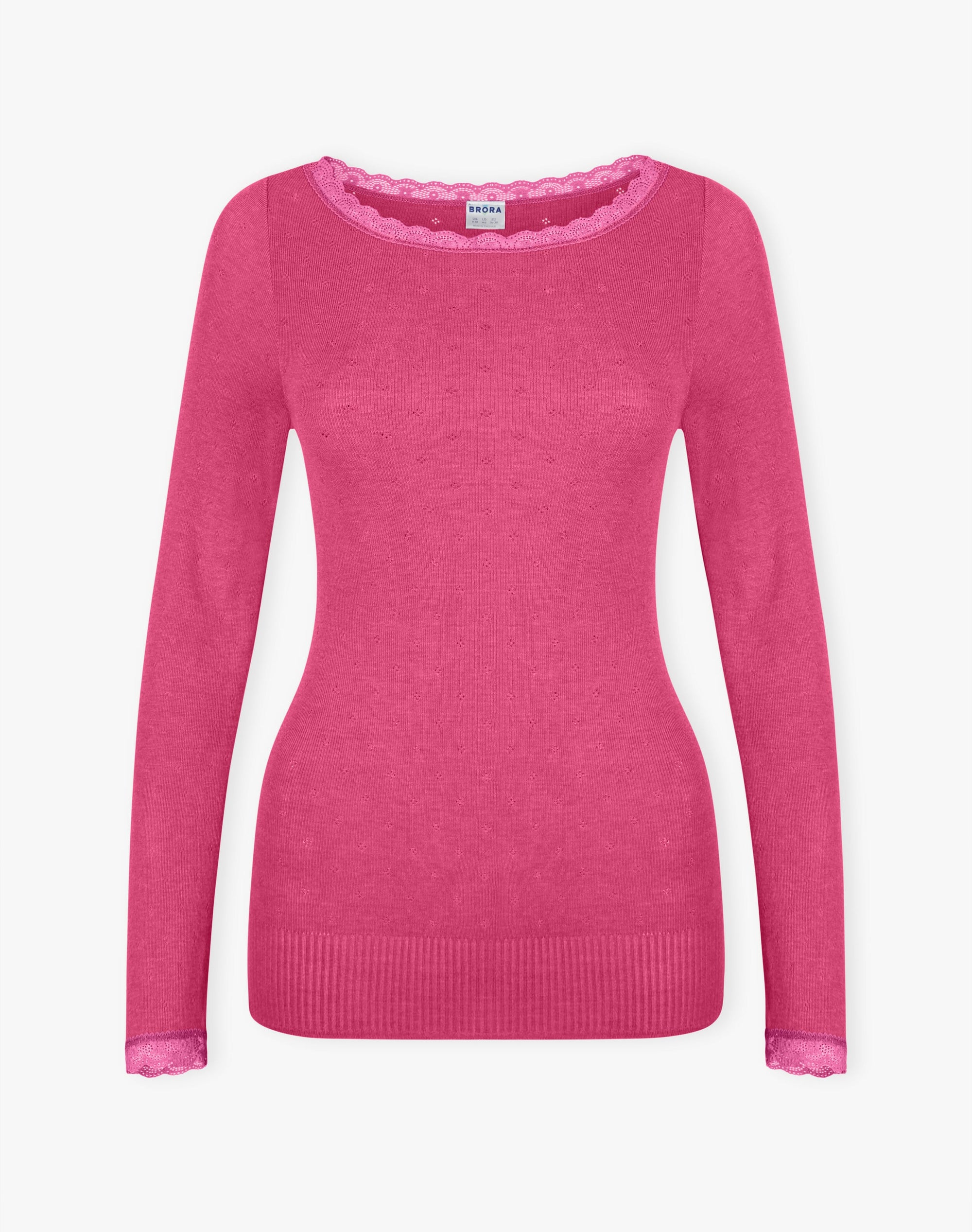Lace Trim Scoop Neck