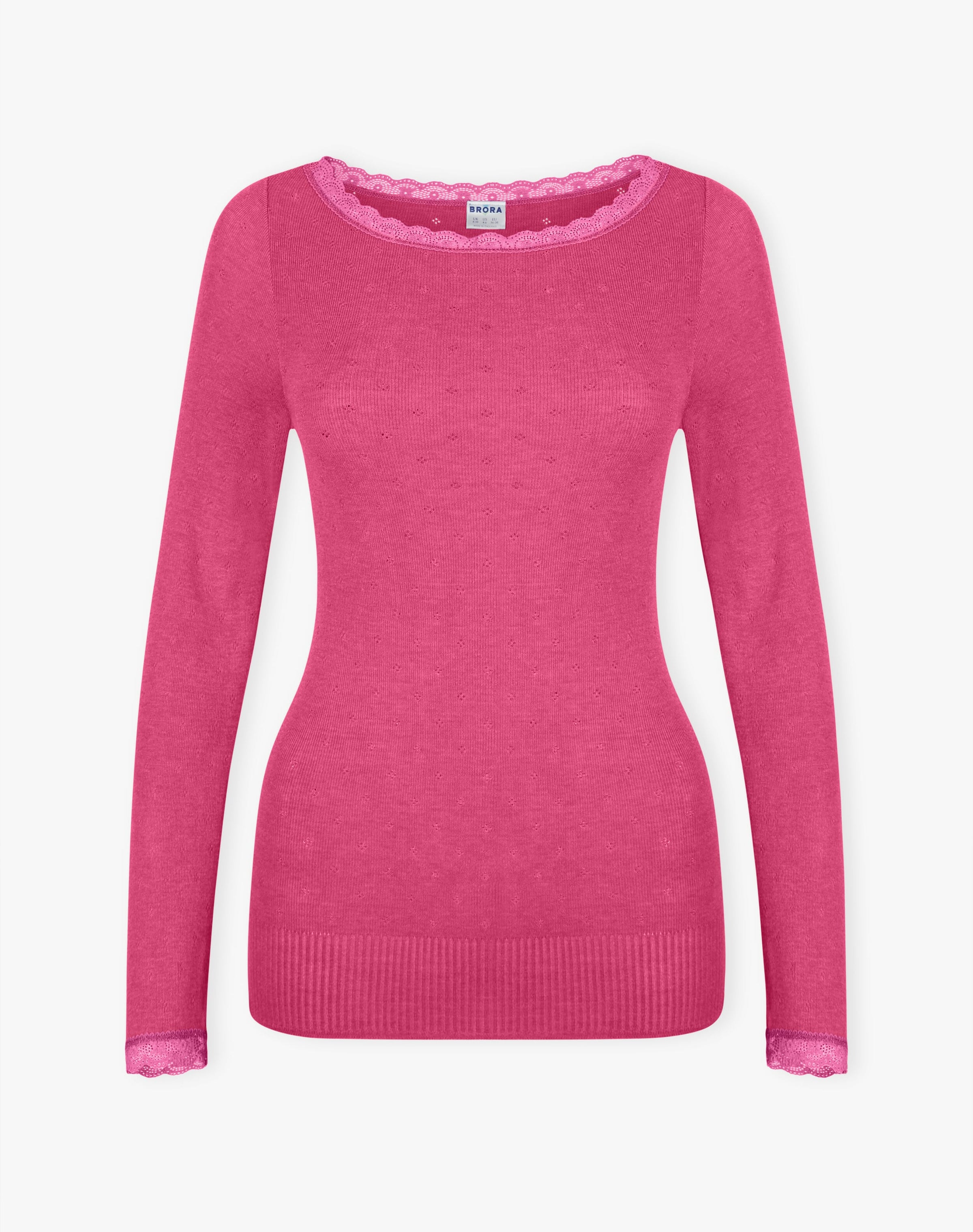 Lace Trim Scoop Neck
