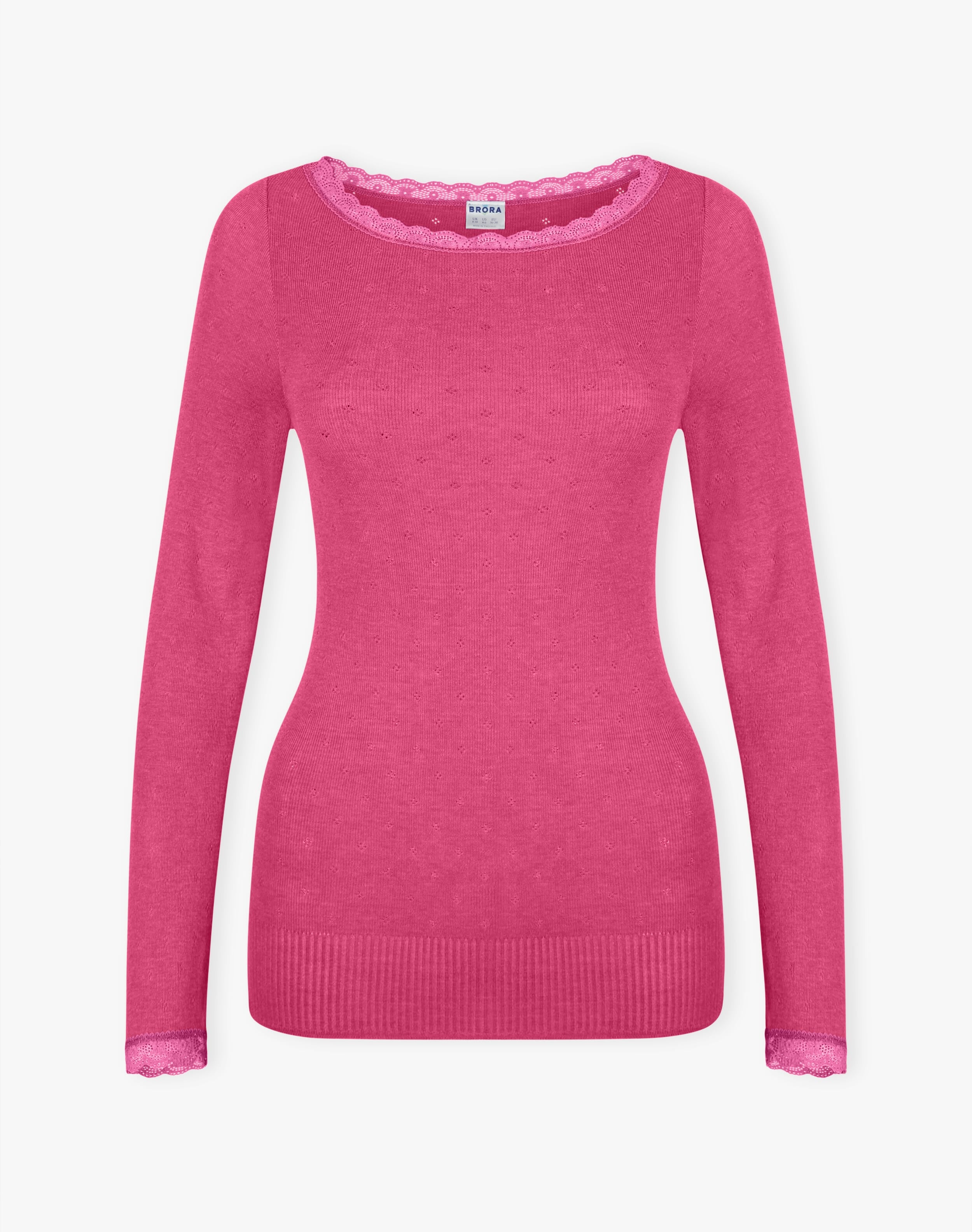 Lace Trim Scoop Neck