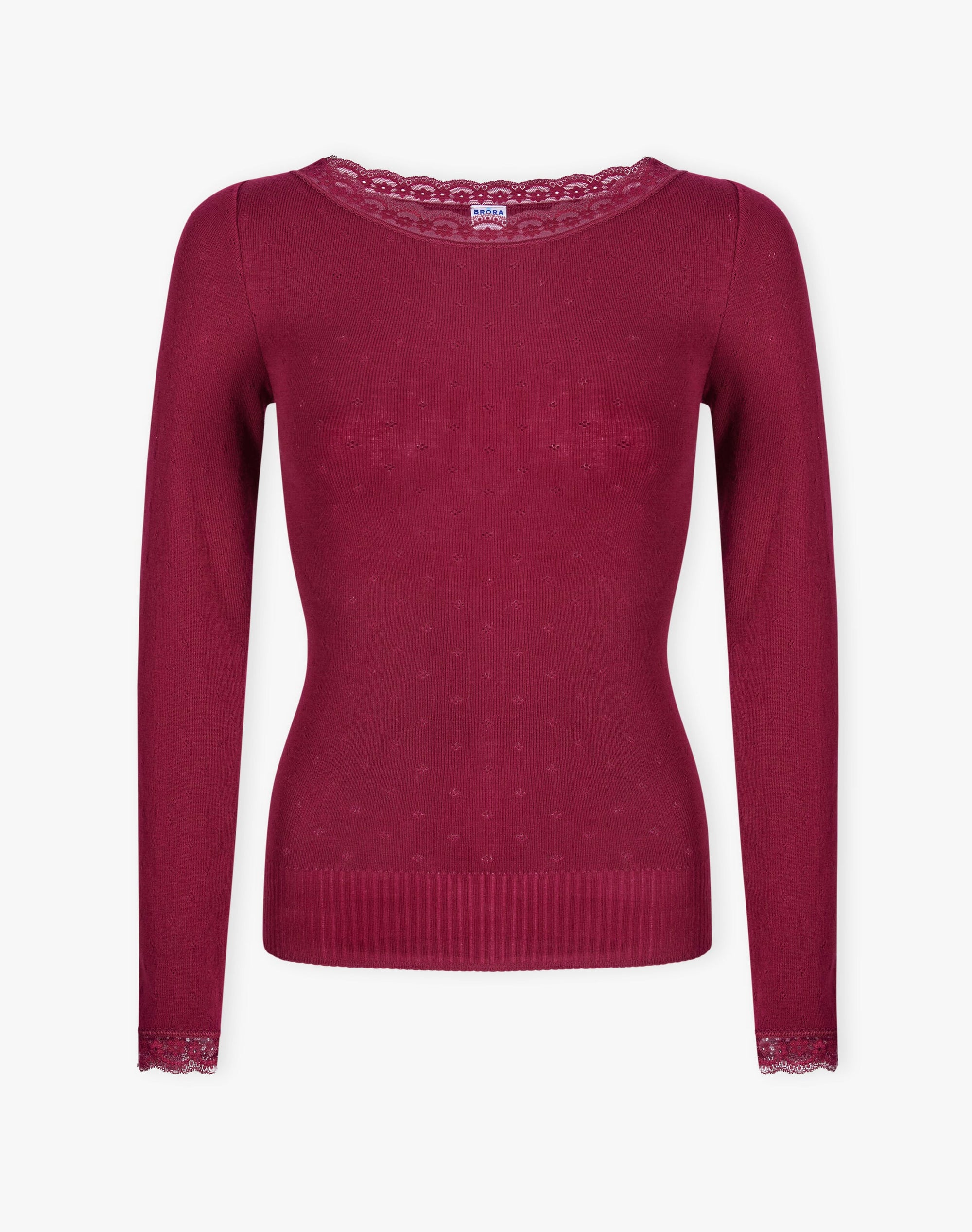 Lace Trim Scoop Neck