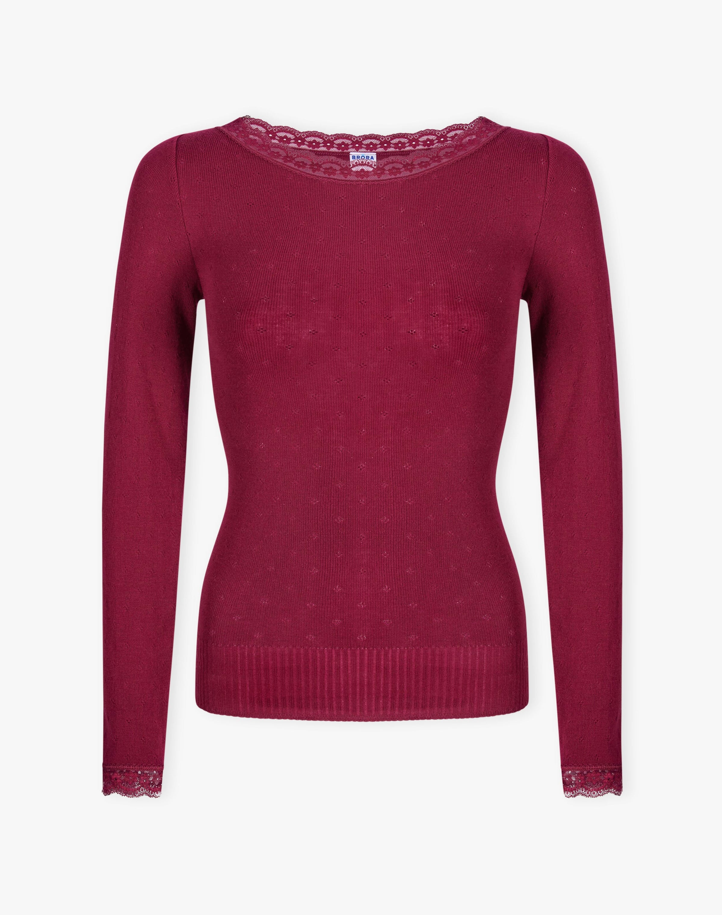 Lace Trim Scoop Neck