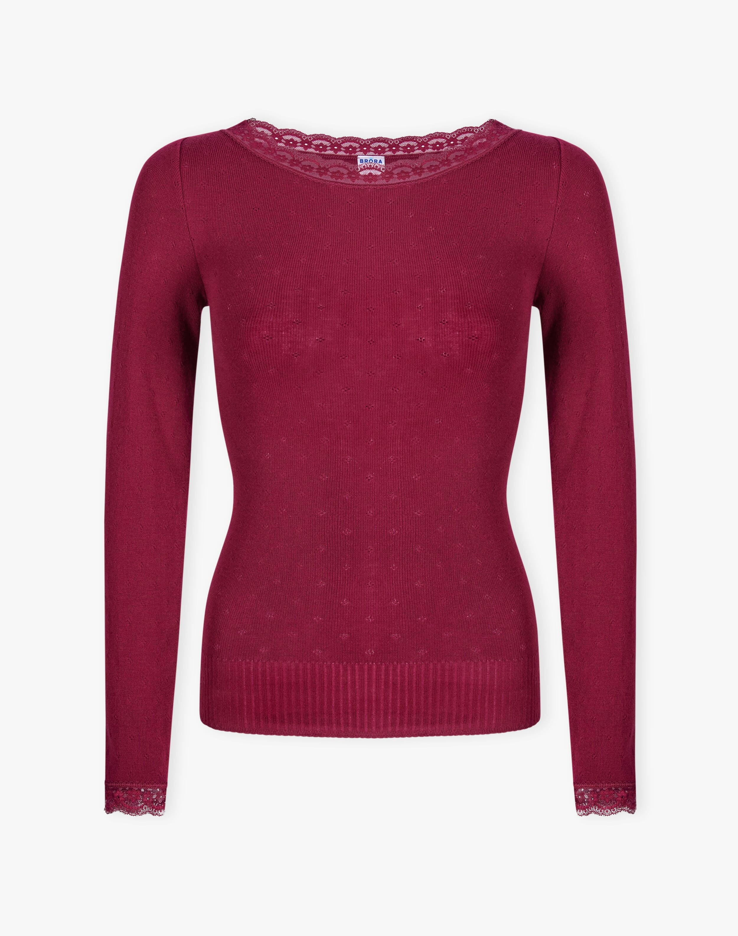 Lace Trim Scoop Neck