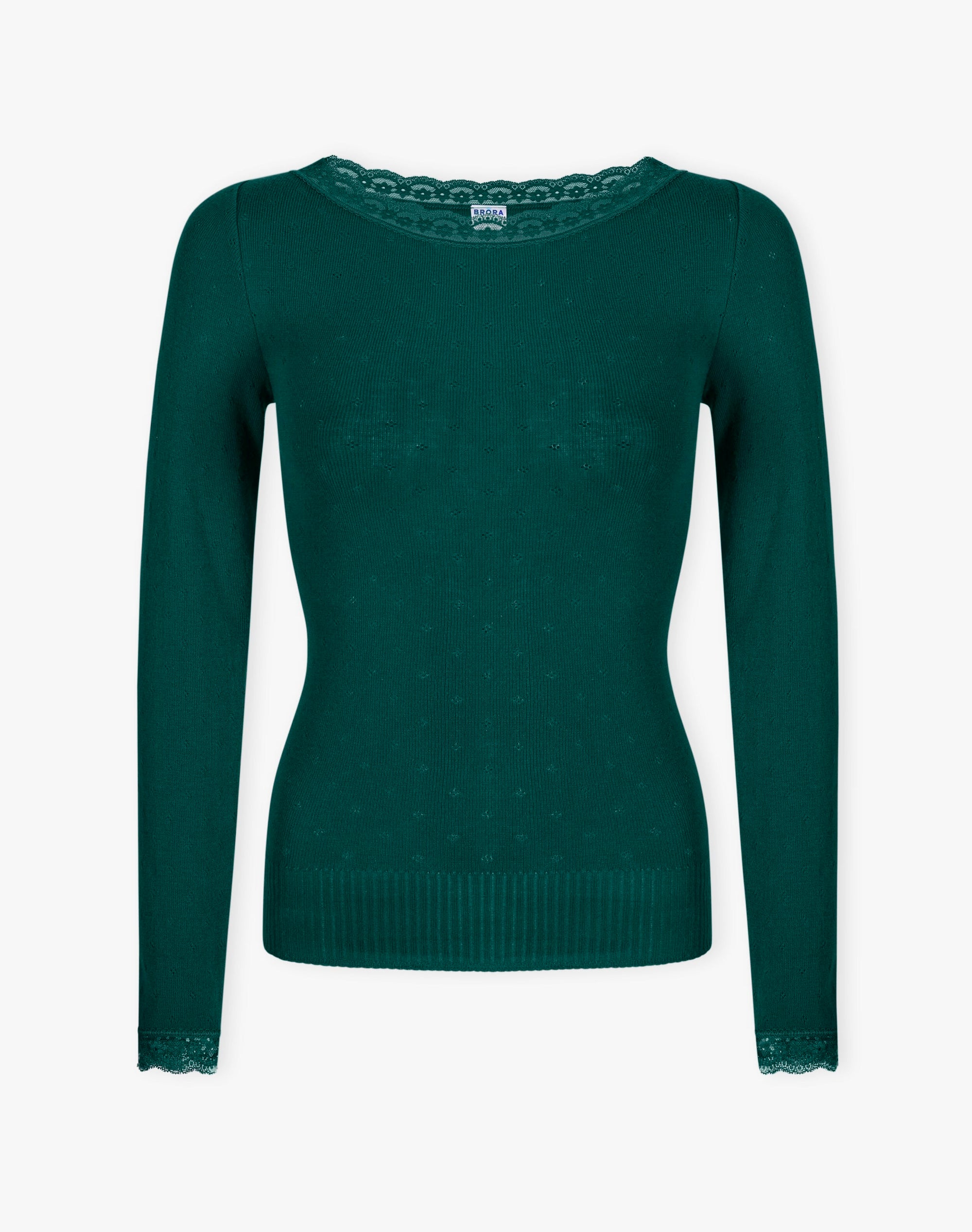 Lace Trim Scoop Neck