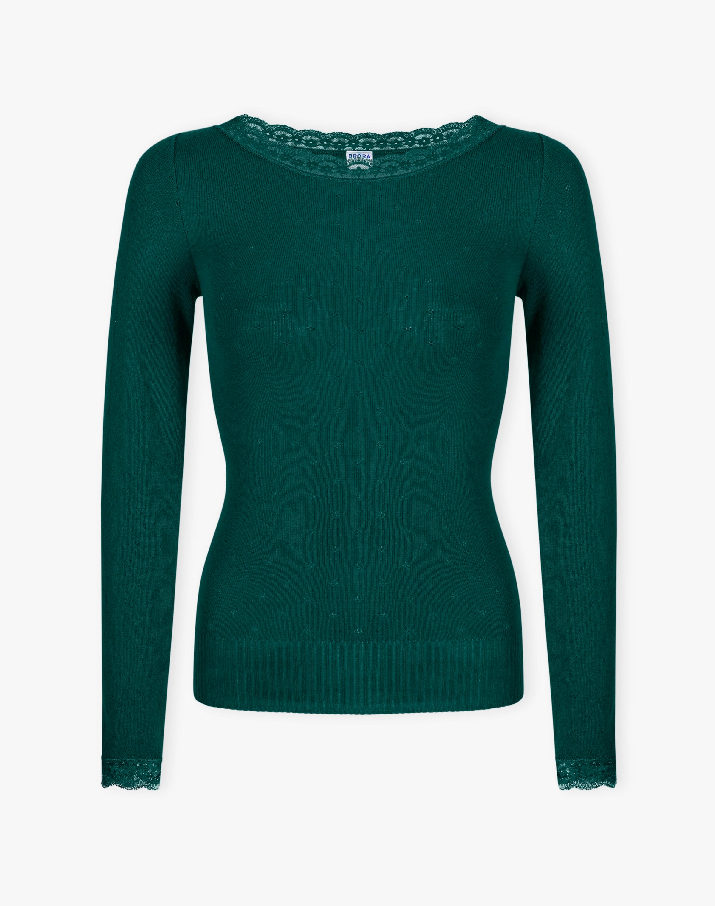 Lace Trim Scoop Neck