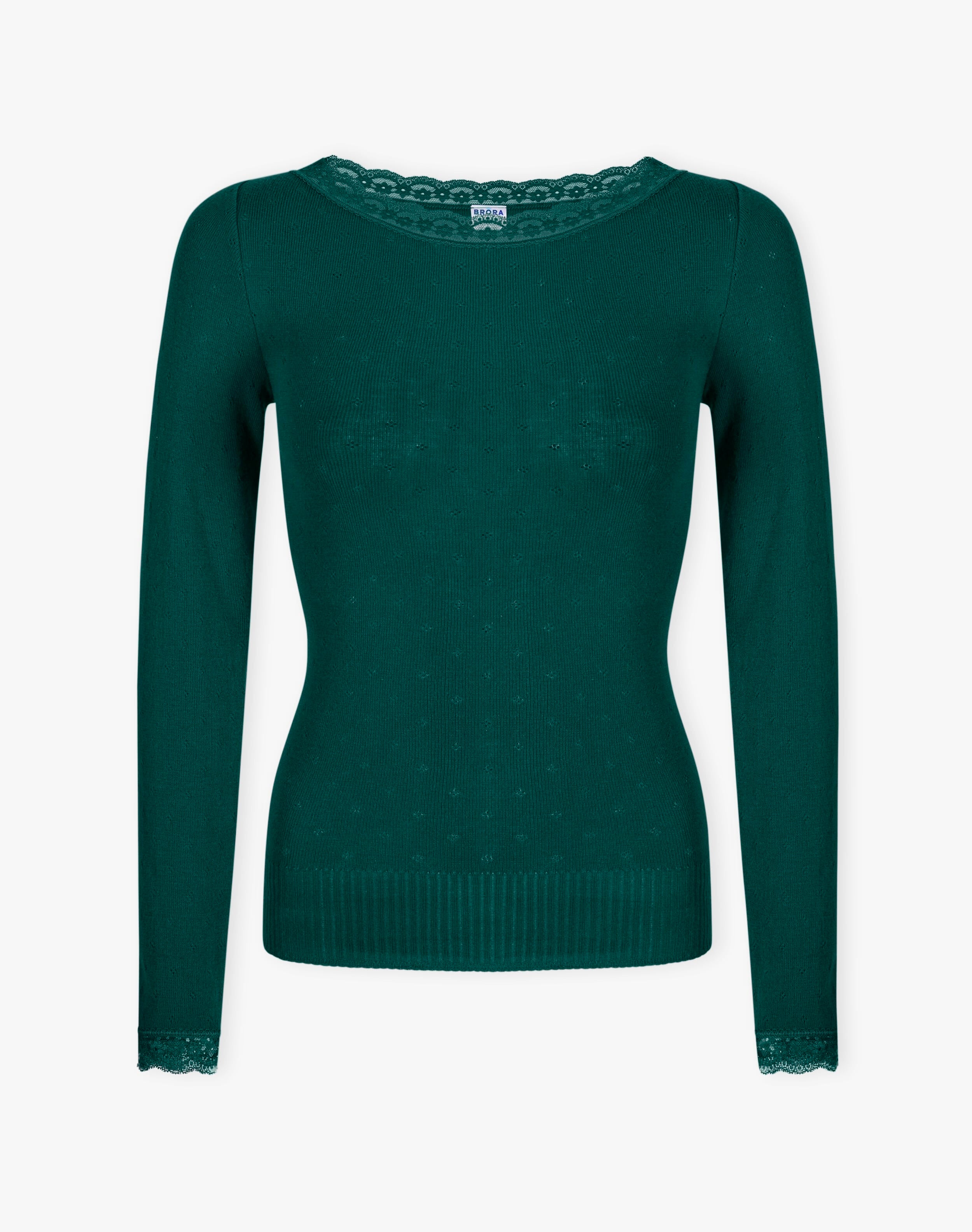 Lace Trim Scoop Neck