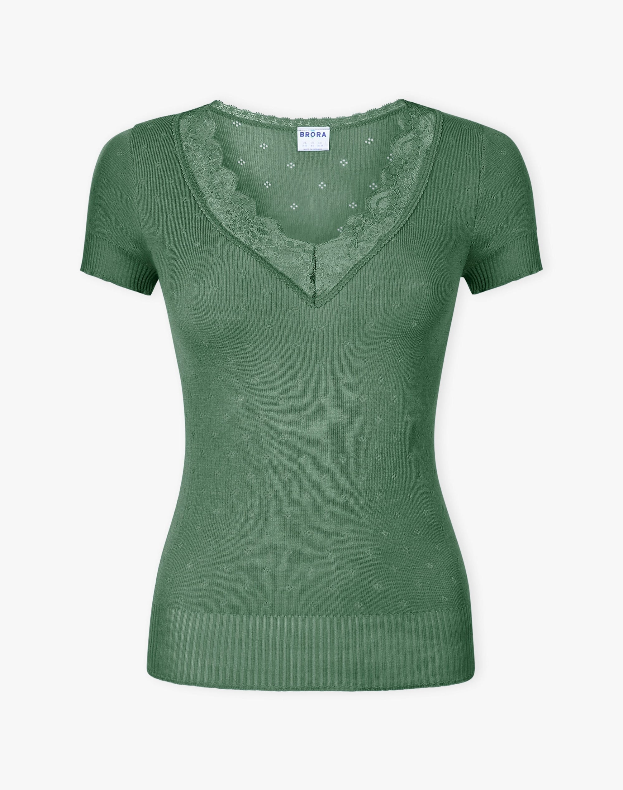 Lace Trim Cap Sleeve Top