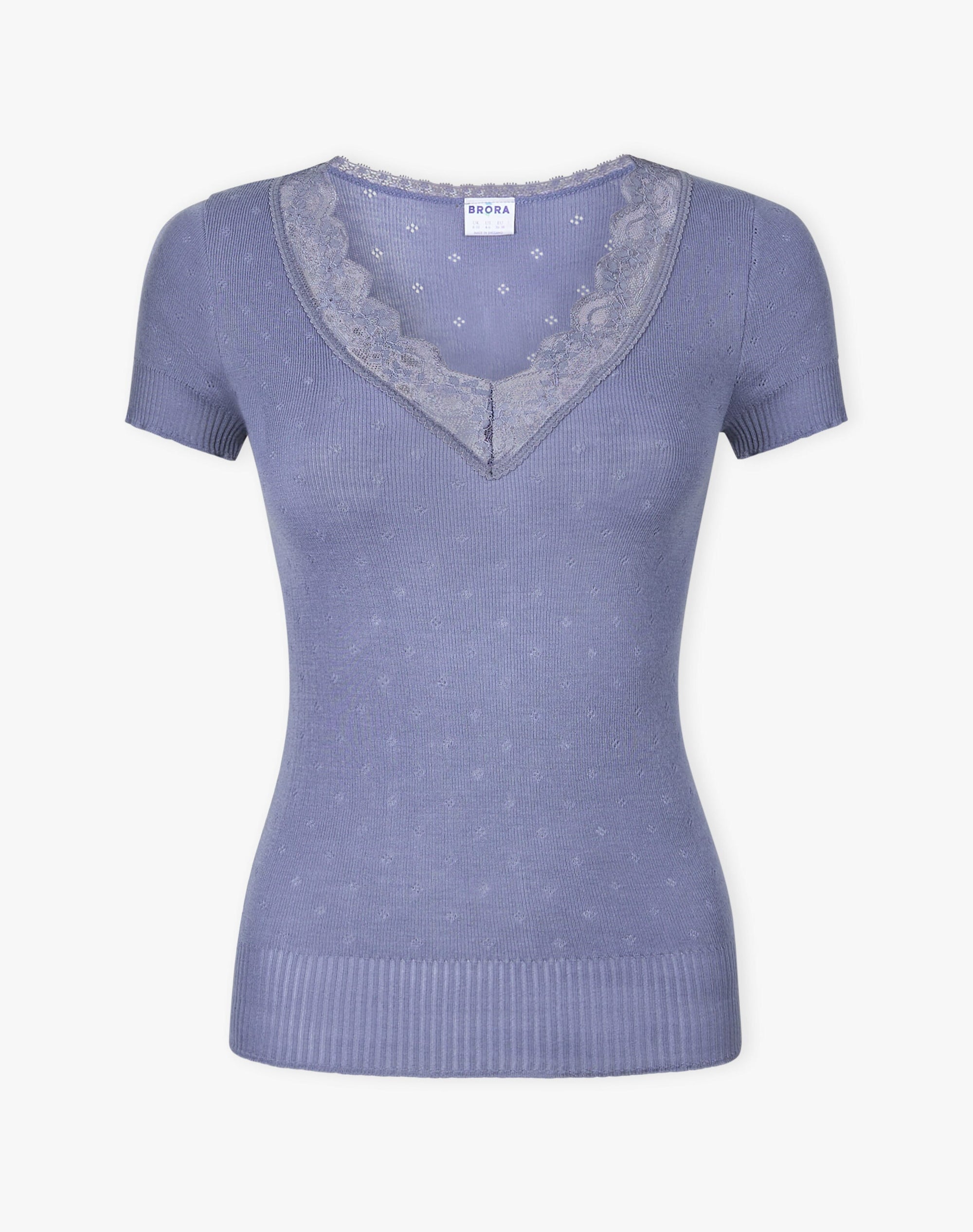 Lace Trim Cap Sleeve Top