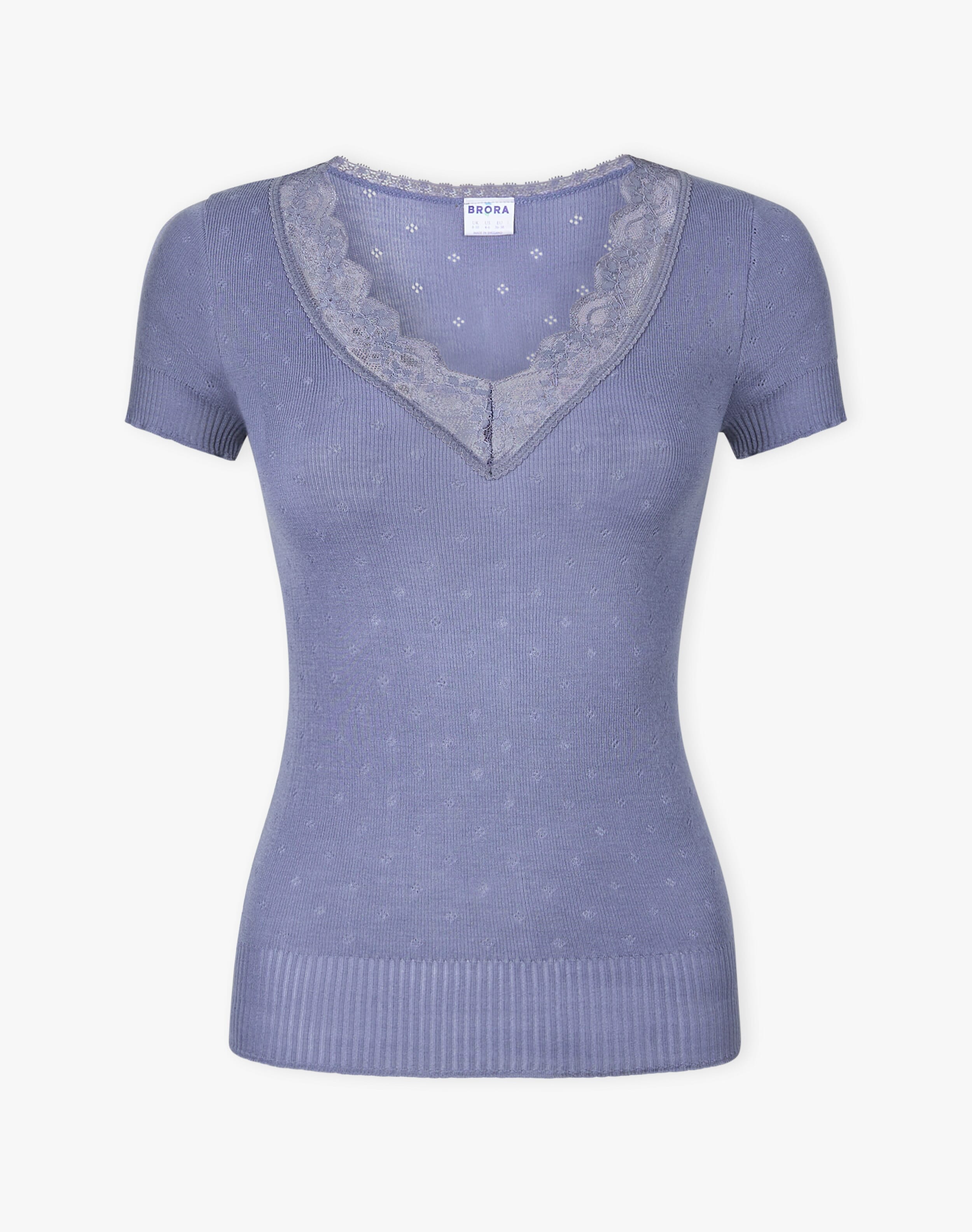 Lace Trim Cap Sleeve Top