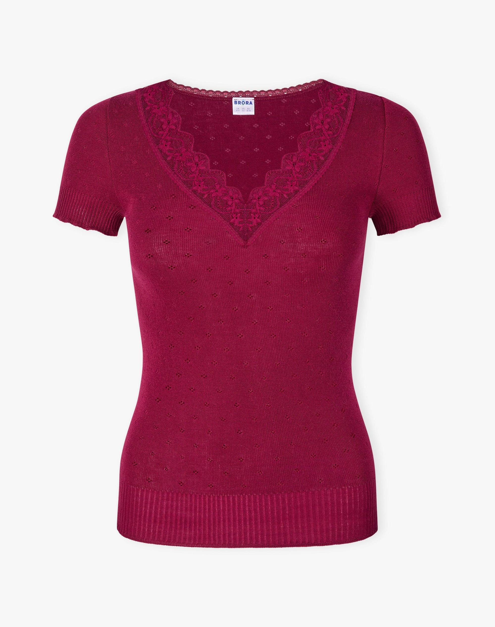 Lace Trim Cap Sleeve Top