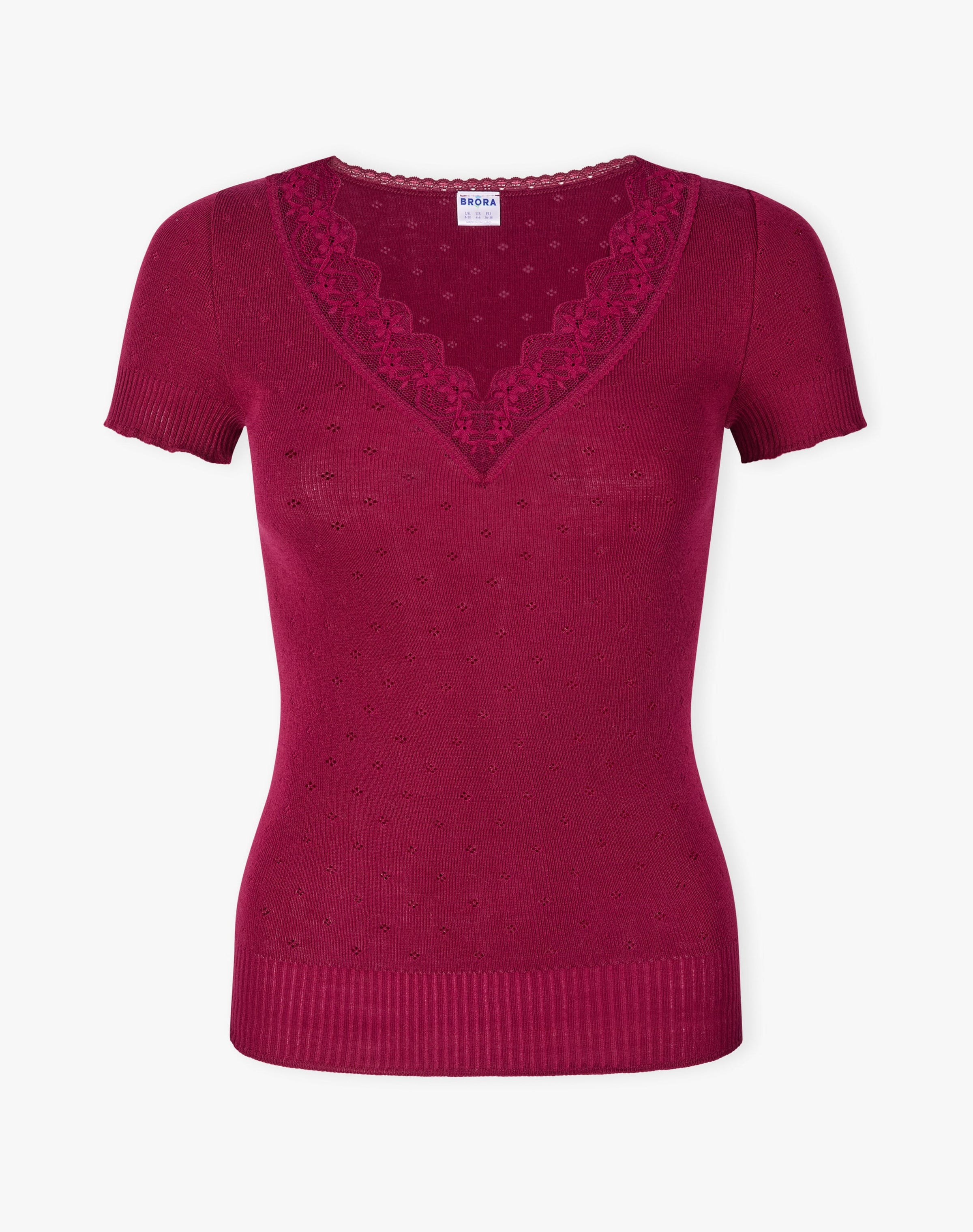 Lace Trim Cap Sleeve Top