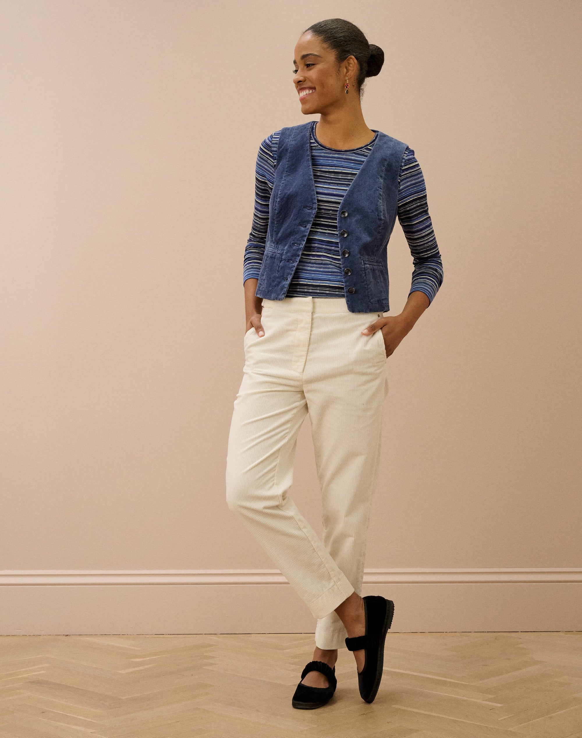Fine Stripe Jersey Top