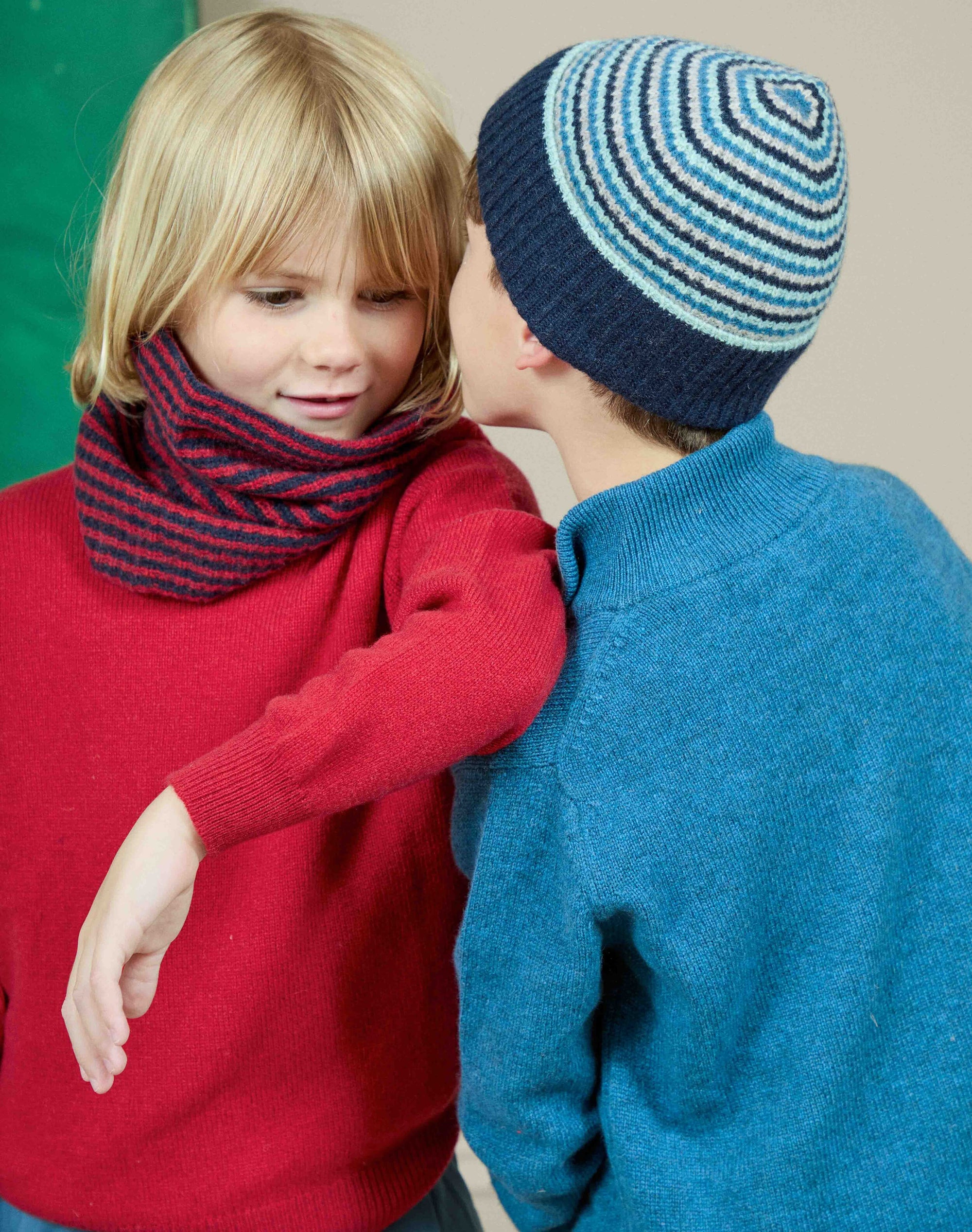 Cashmere Two Tone Stripy Snood