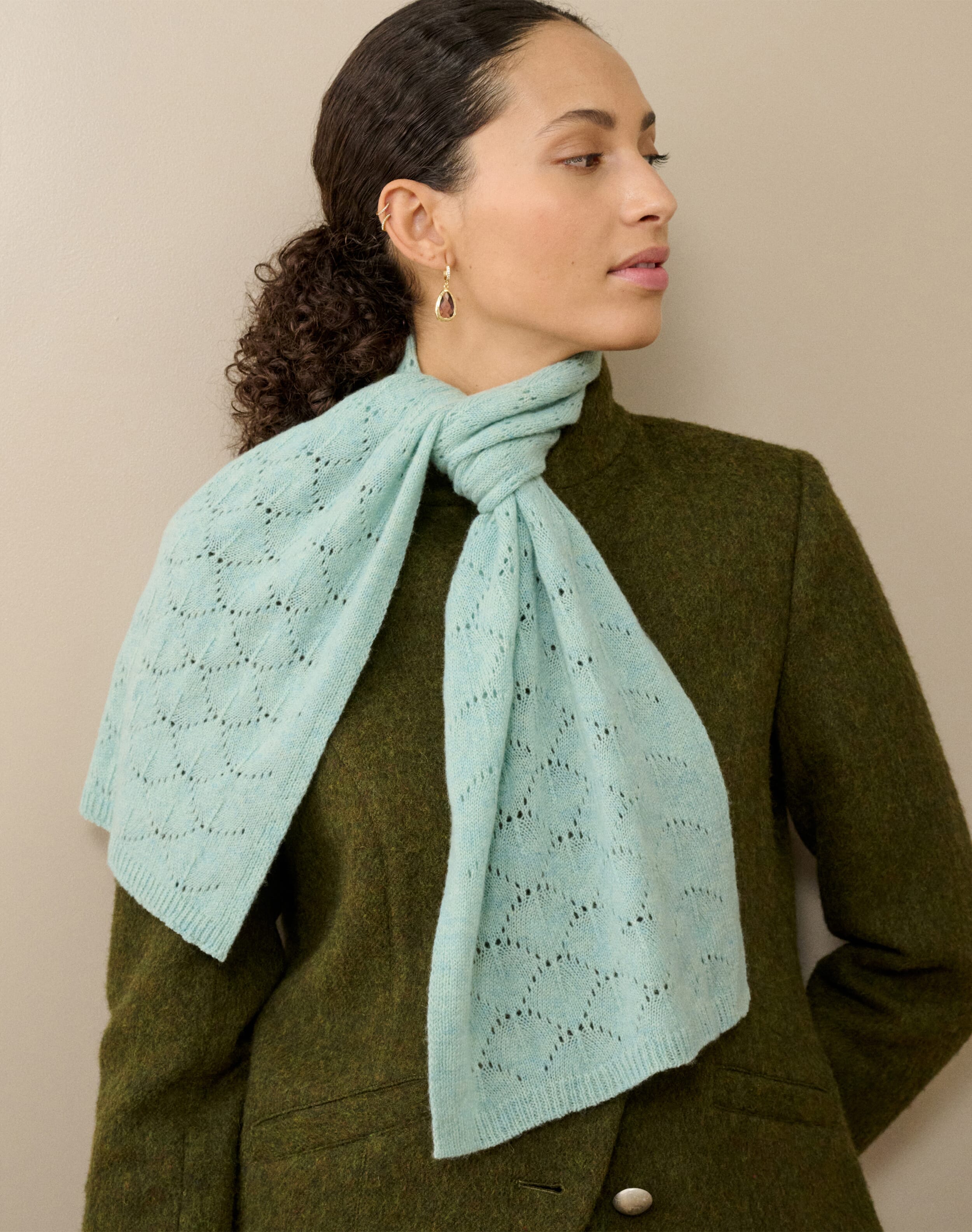 Cashmere Pointelle Scarf