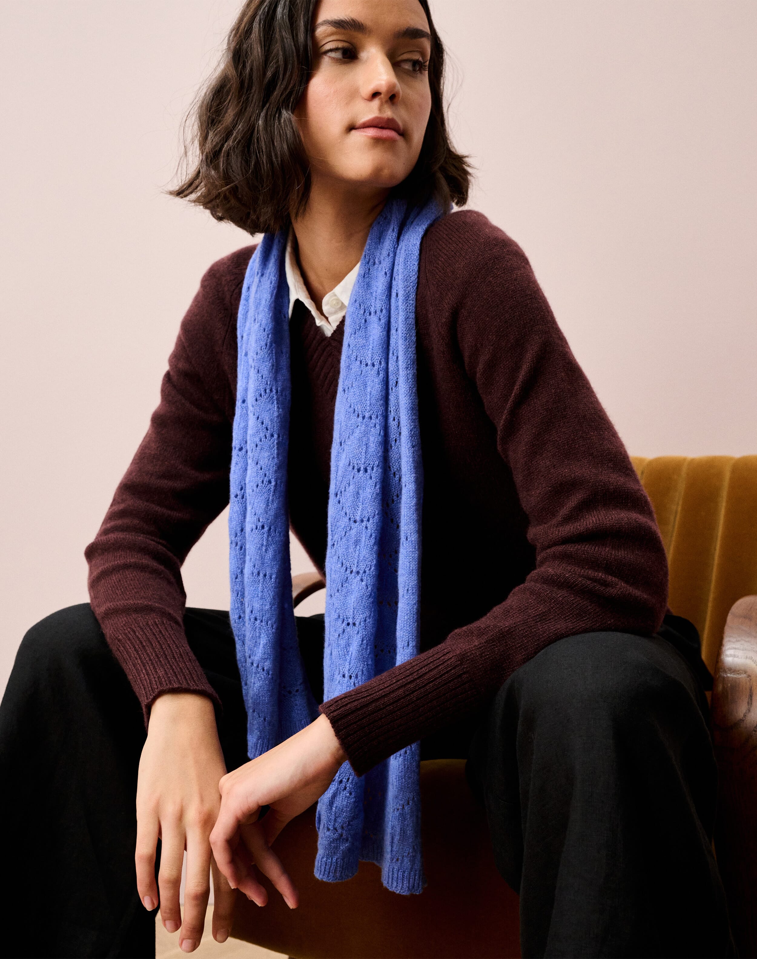 Cashmere Pointelle Scarf