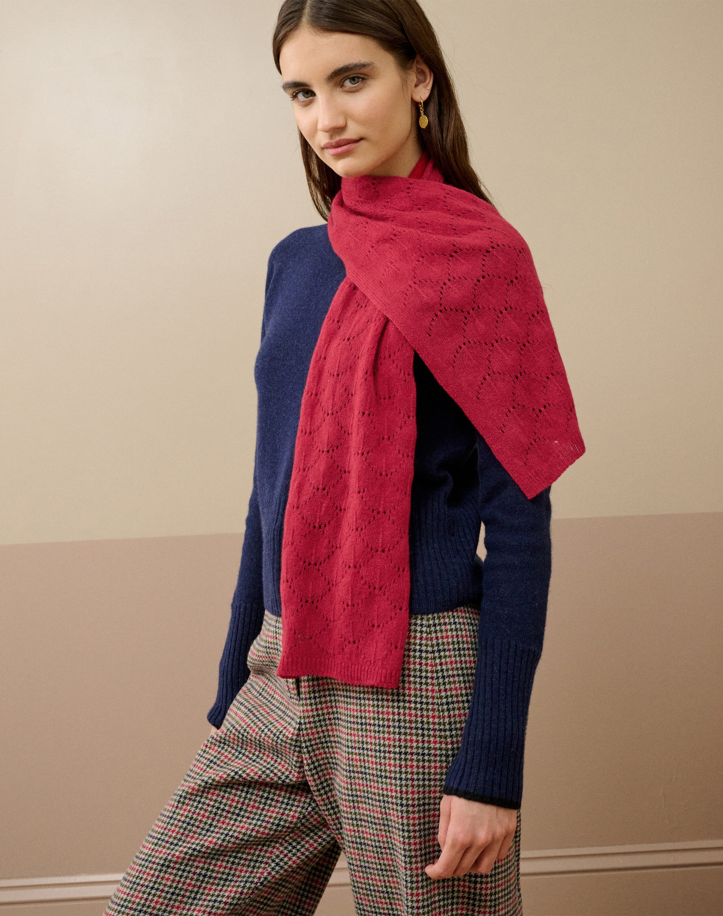 Cashmere Pointelle Scarf