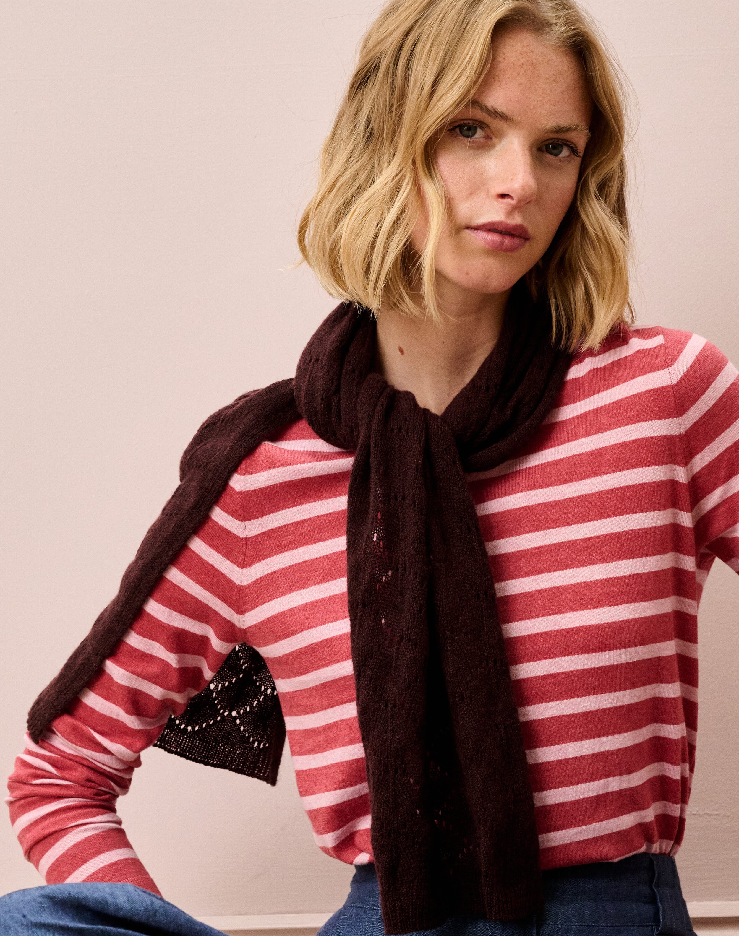 Cashmere Pointelle Scarf