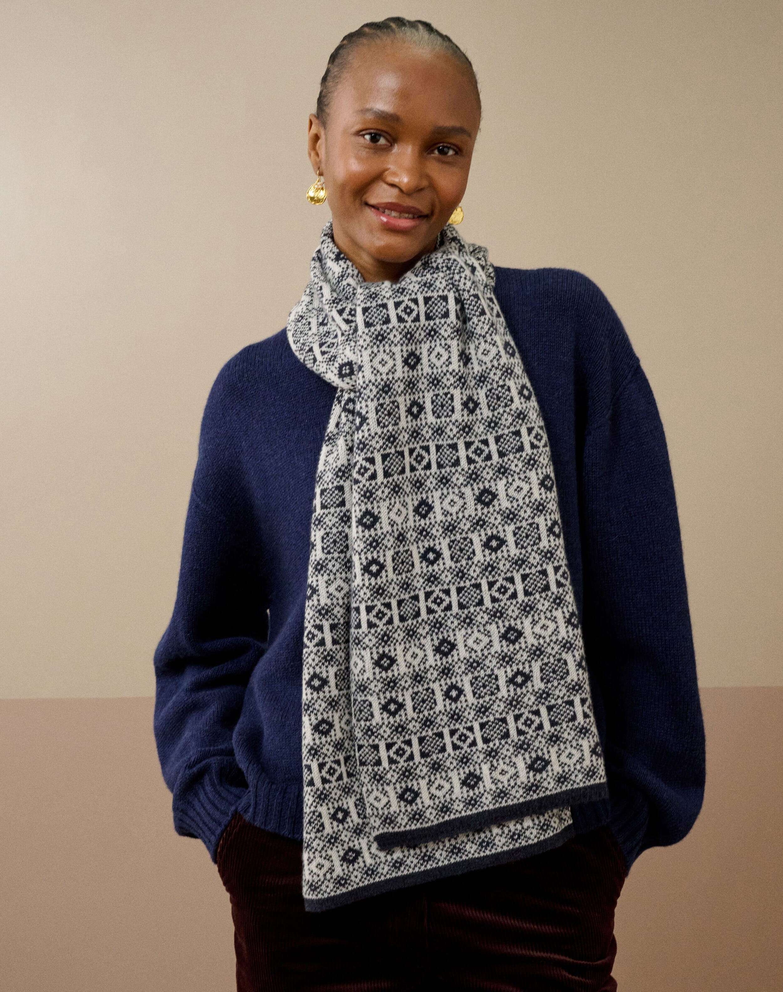 Cashmere Graphic Scarf