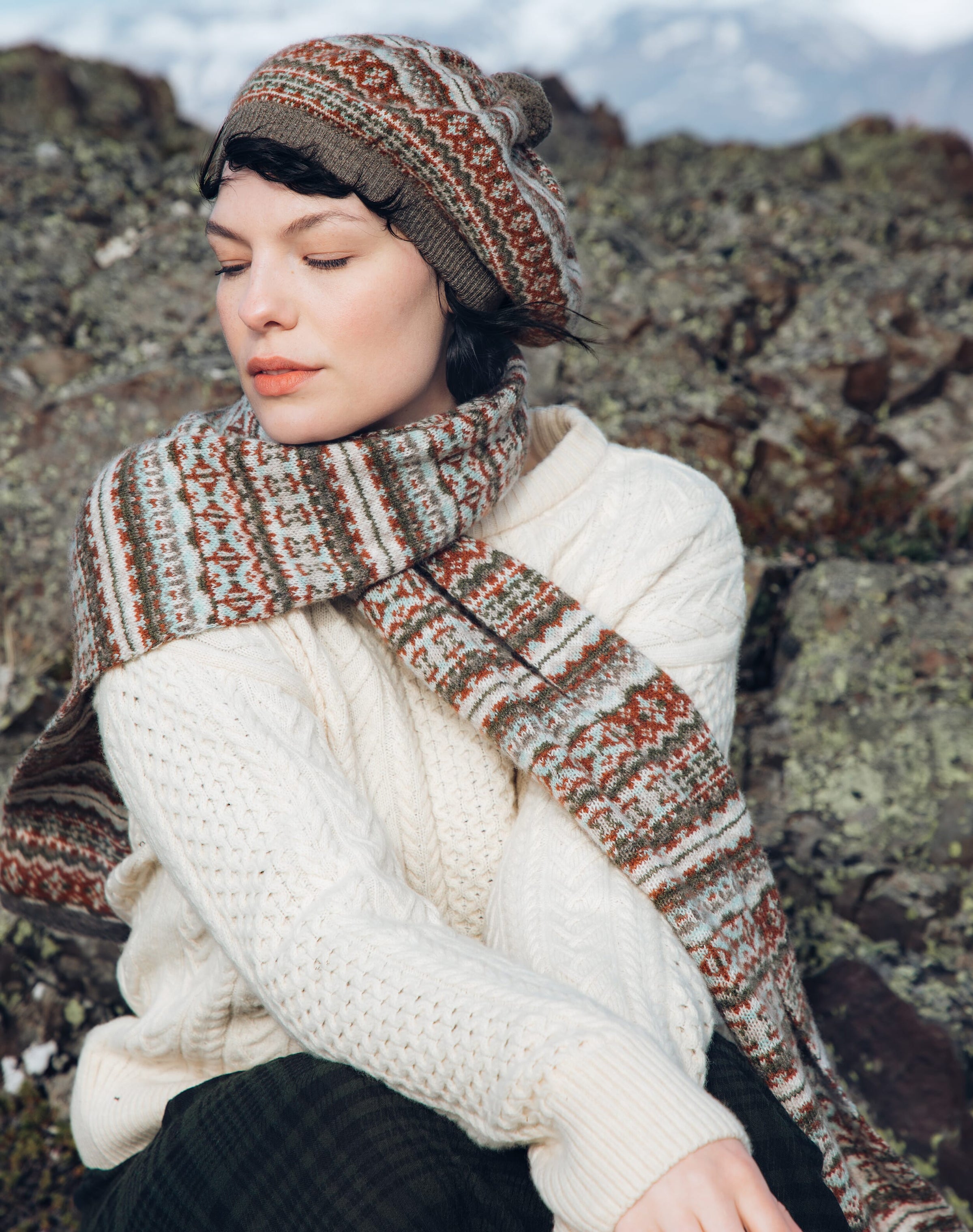 Cashmere Folk Scarf