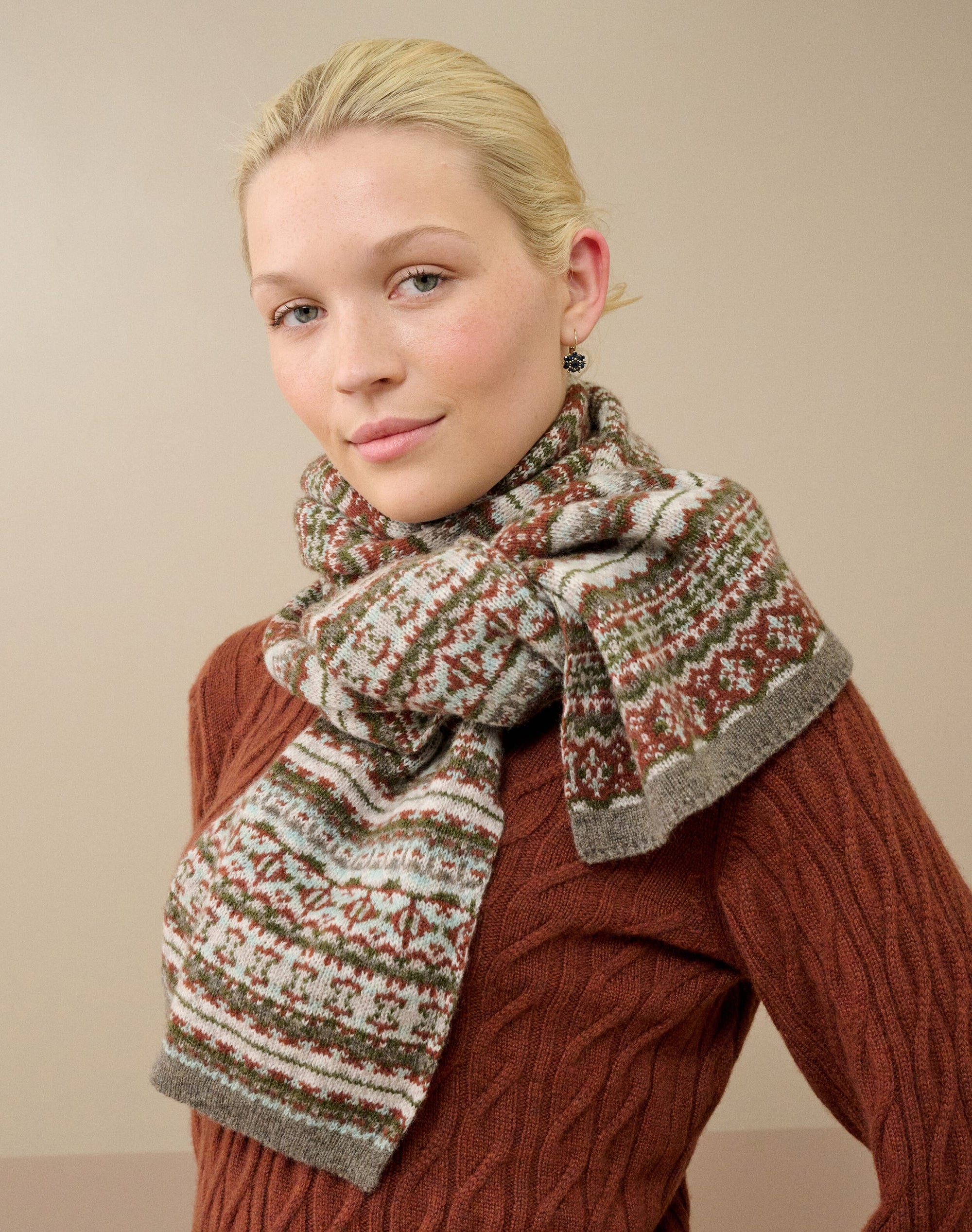 Cashmere Folk Scarf