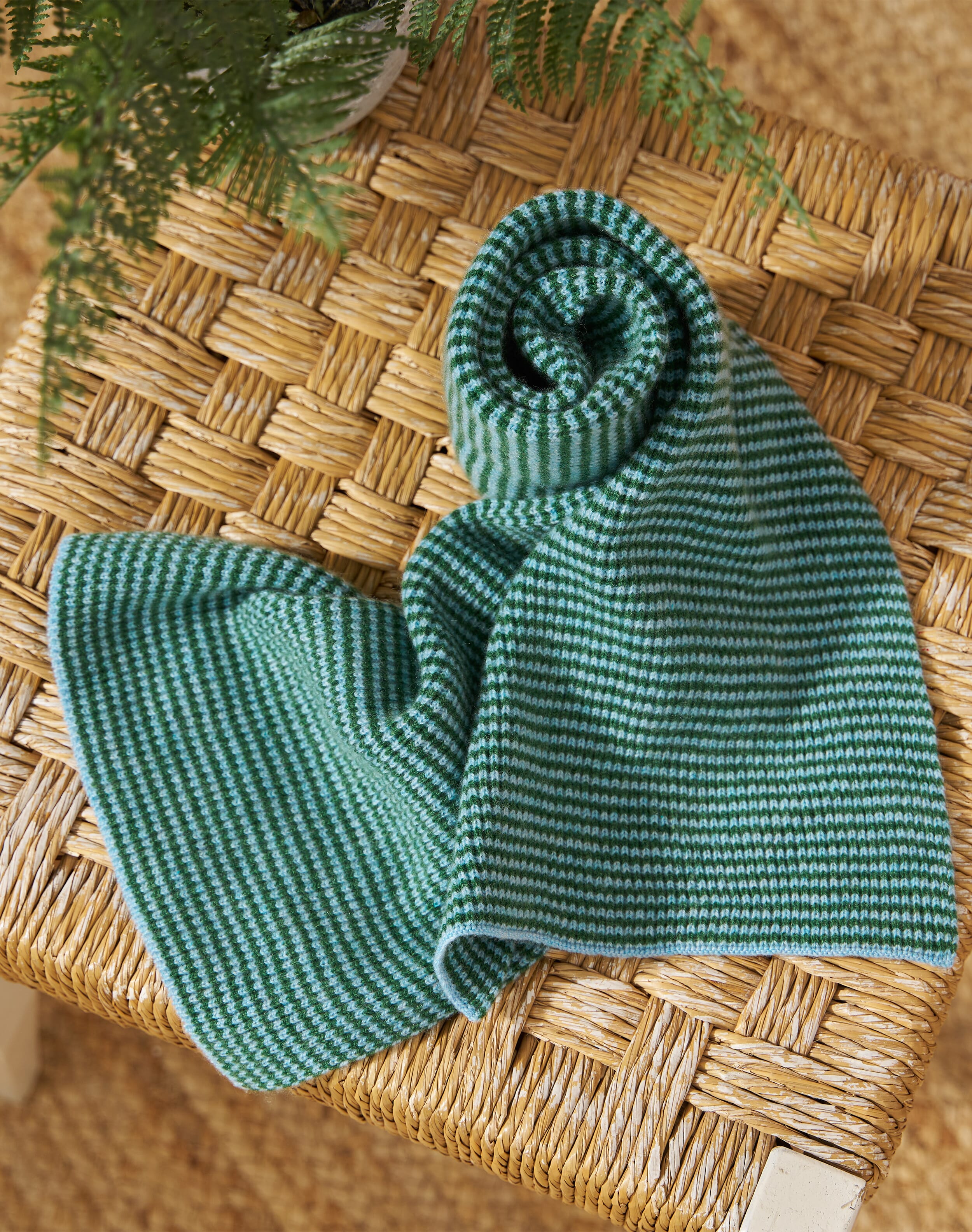 Cashmere Fine Stripe Scarf