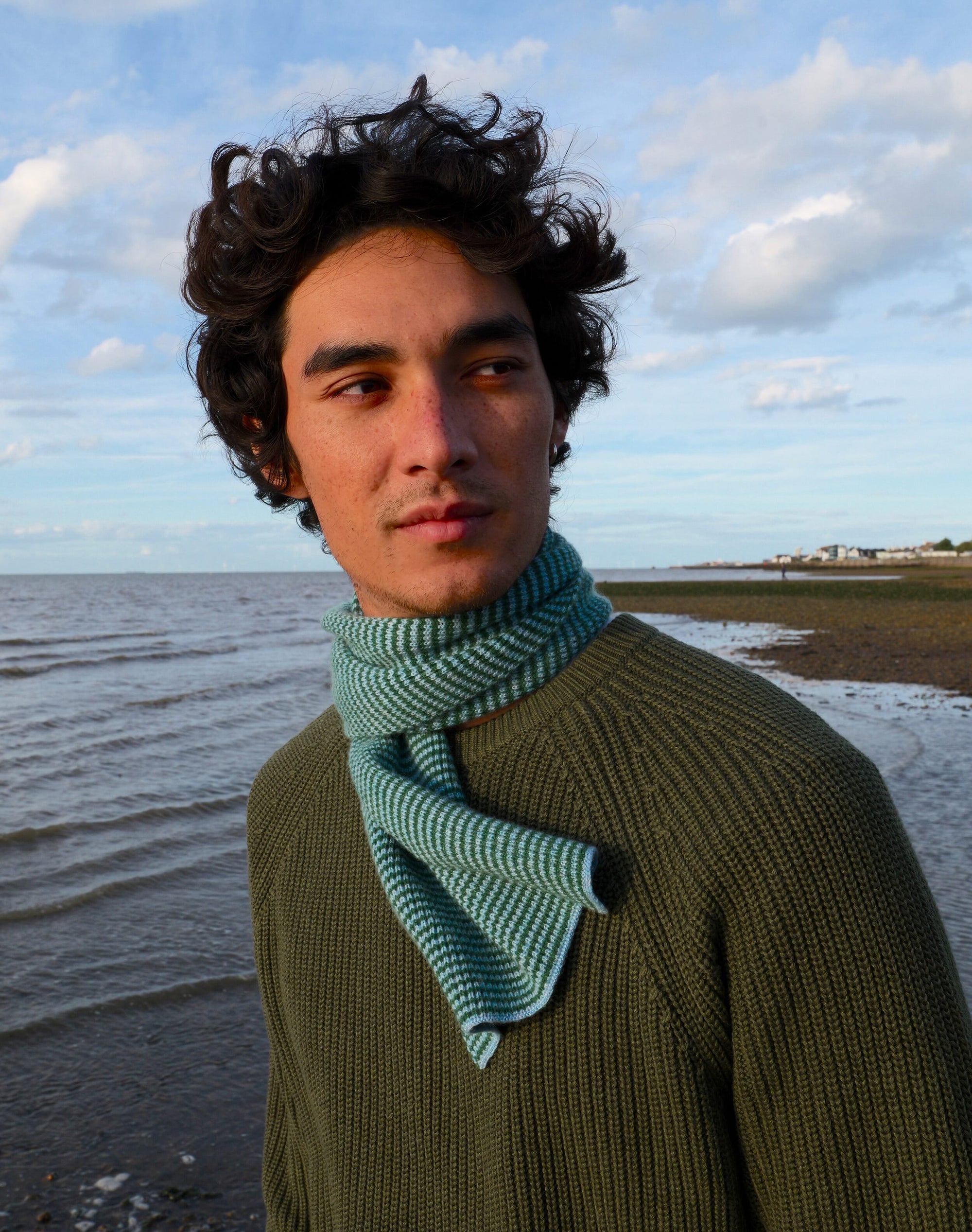 Cashmere Fine Stripe Scarf