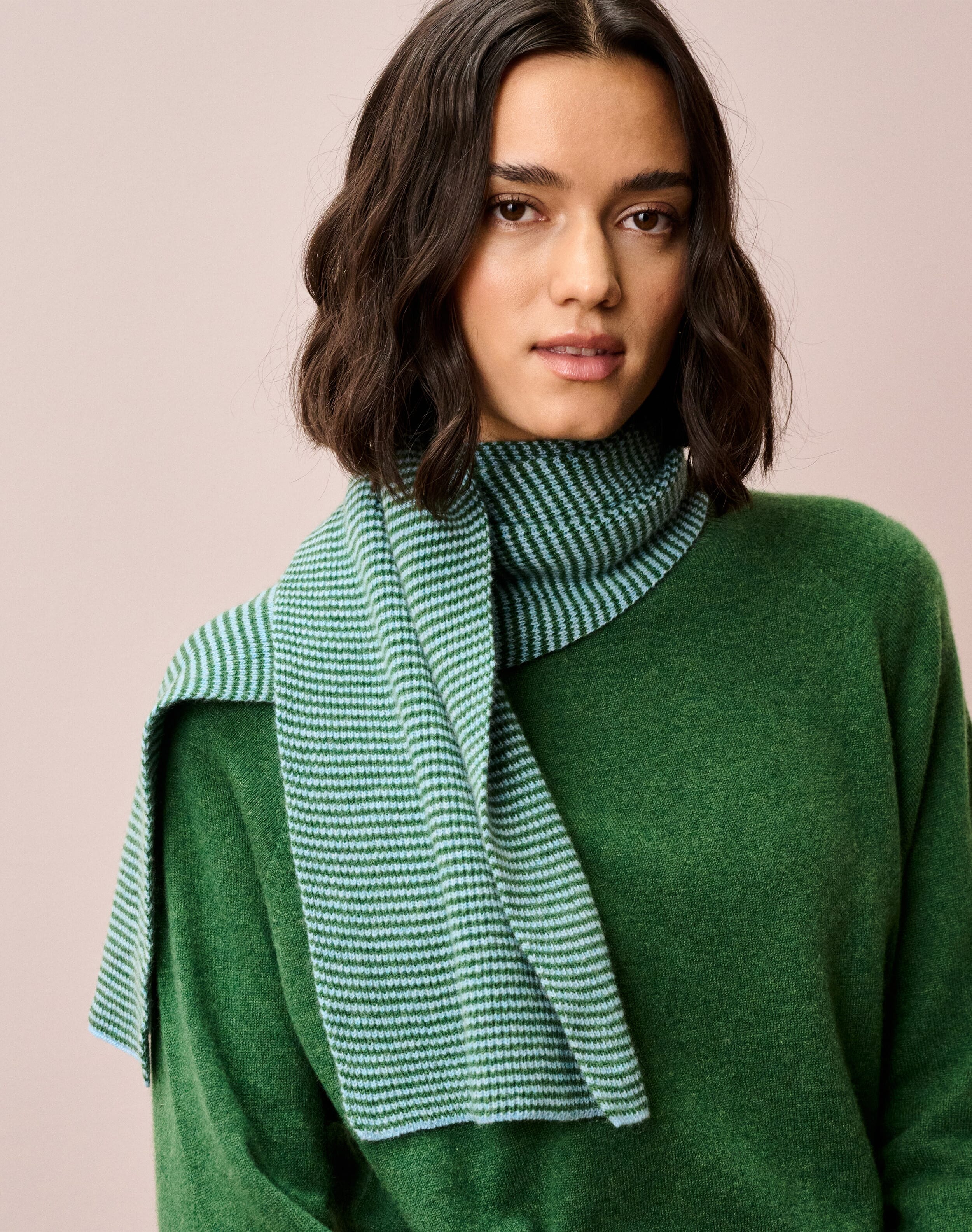 Cashmere Fine Stripe Scarf