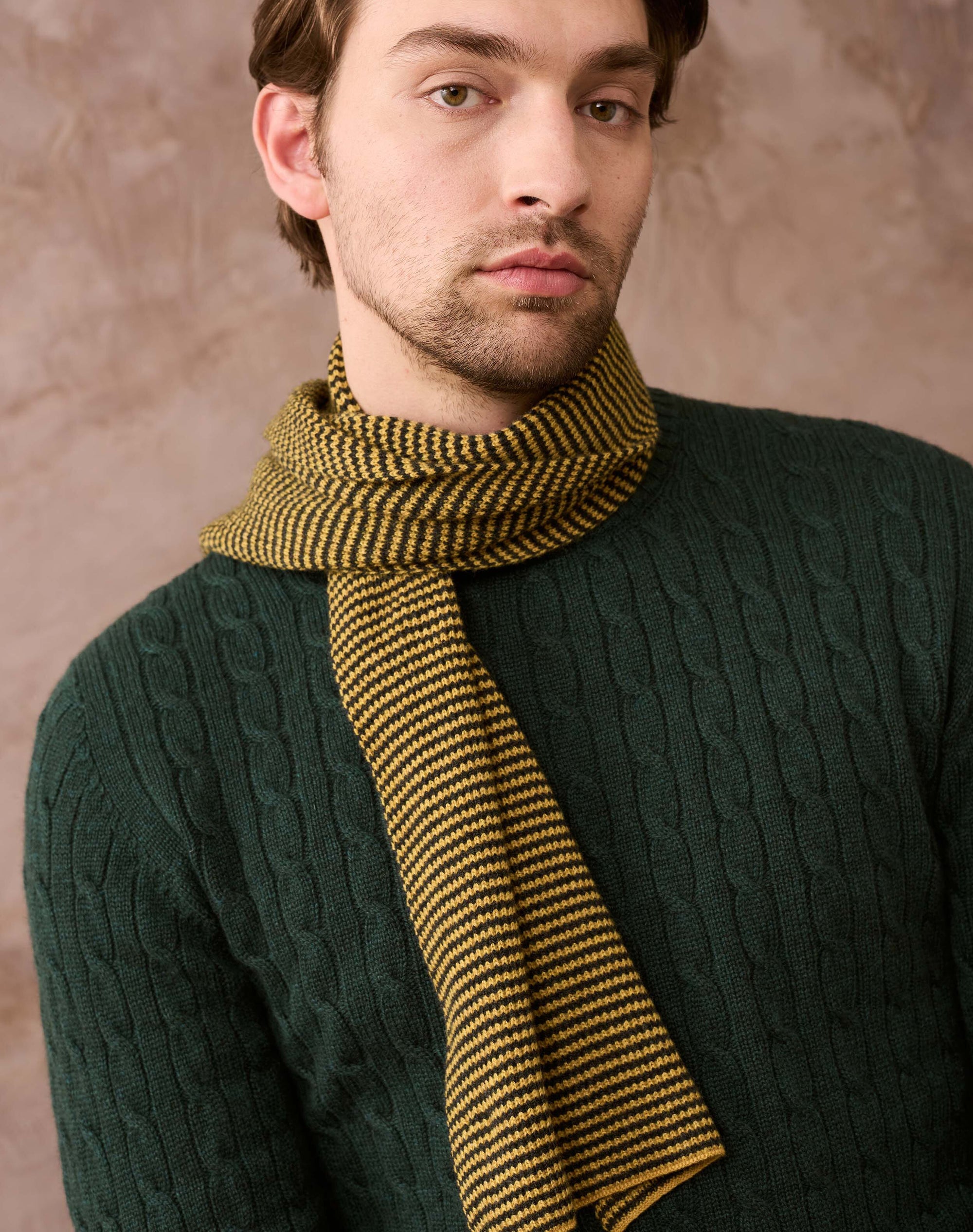 Cashmere Fine Stripe Scarf