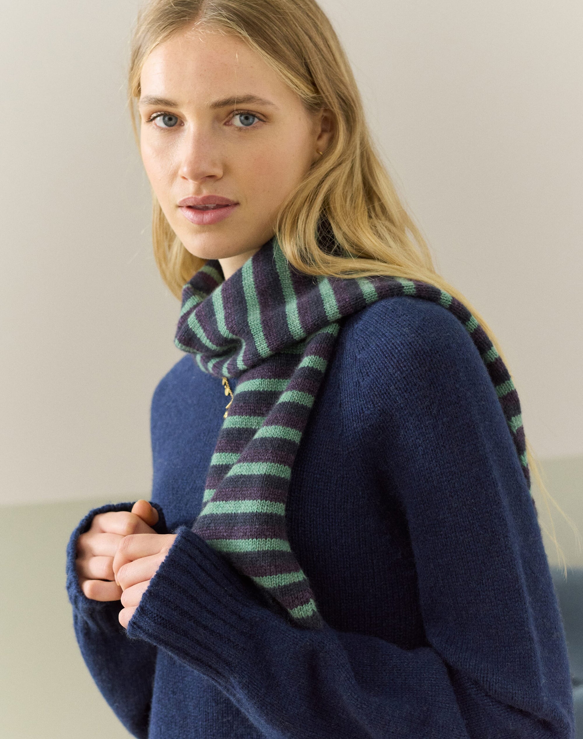 Cashmere Stripe Scarf