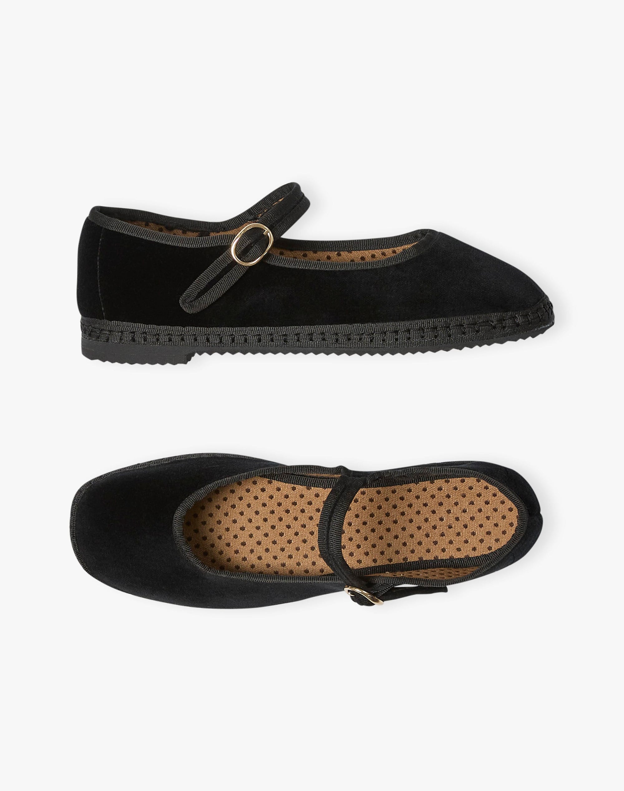 Velvet Mary Janes