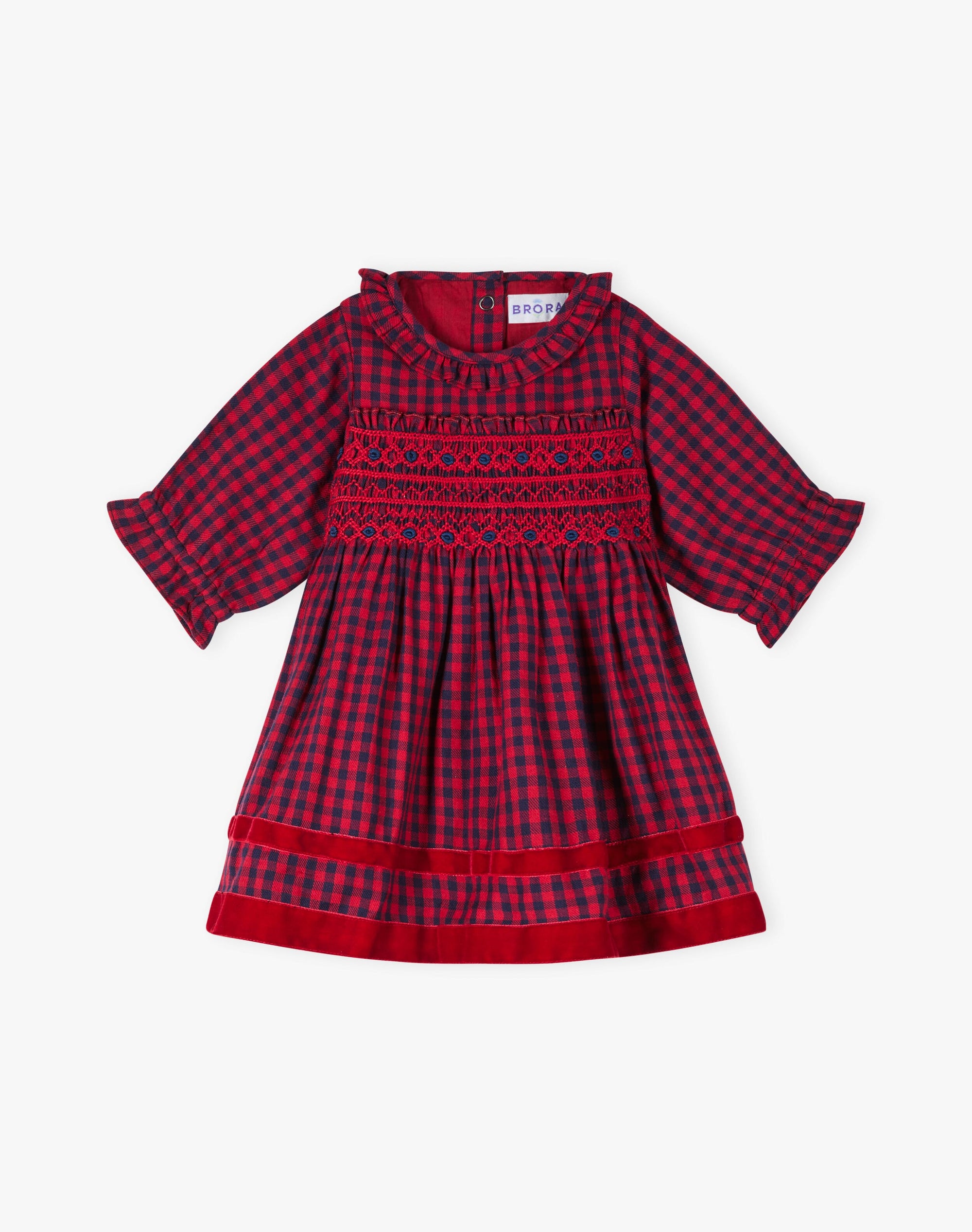 Brushed Cotton Gingham Baby Dress