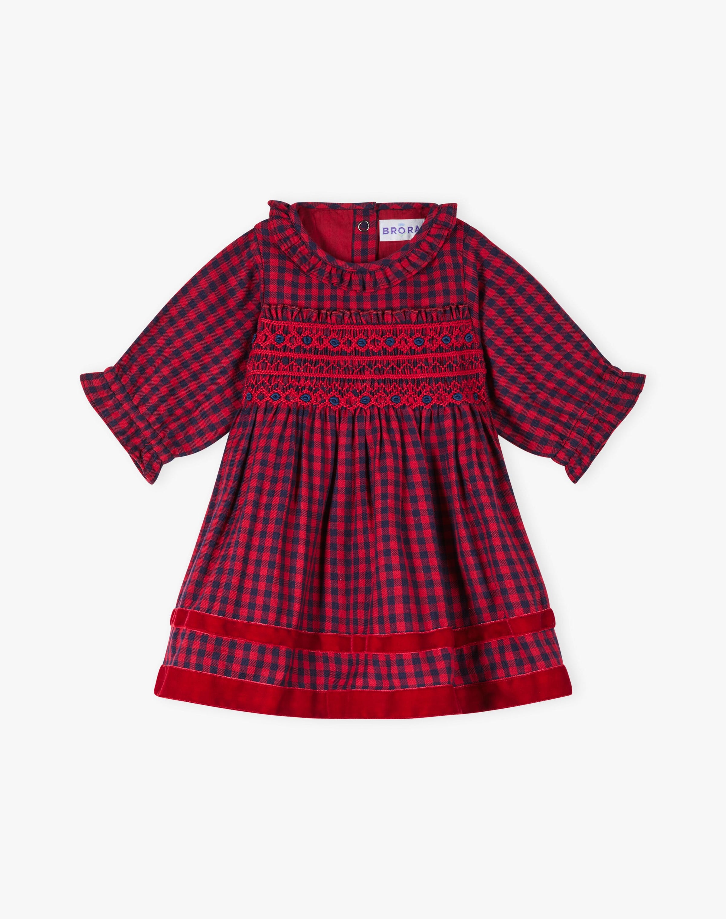 Brushed Cotton Gingham Baby Dress