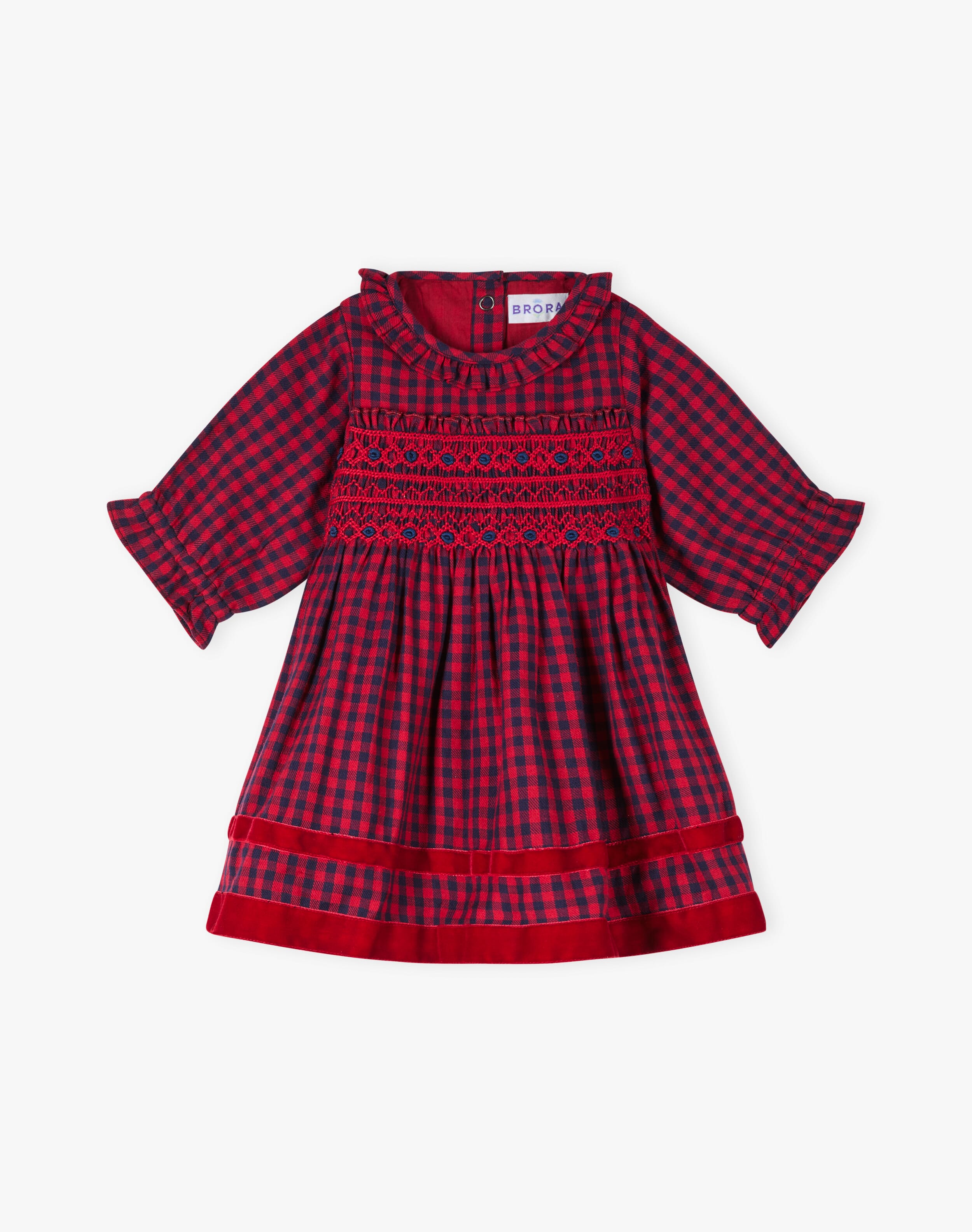 Brushed Cotton Gingham Baby Dress
