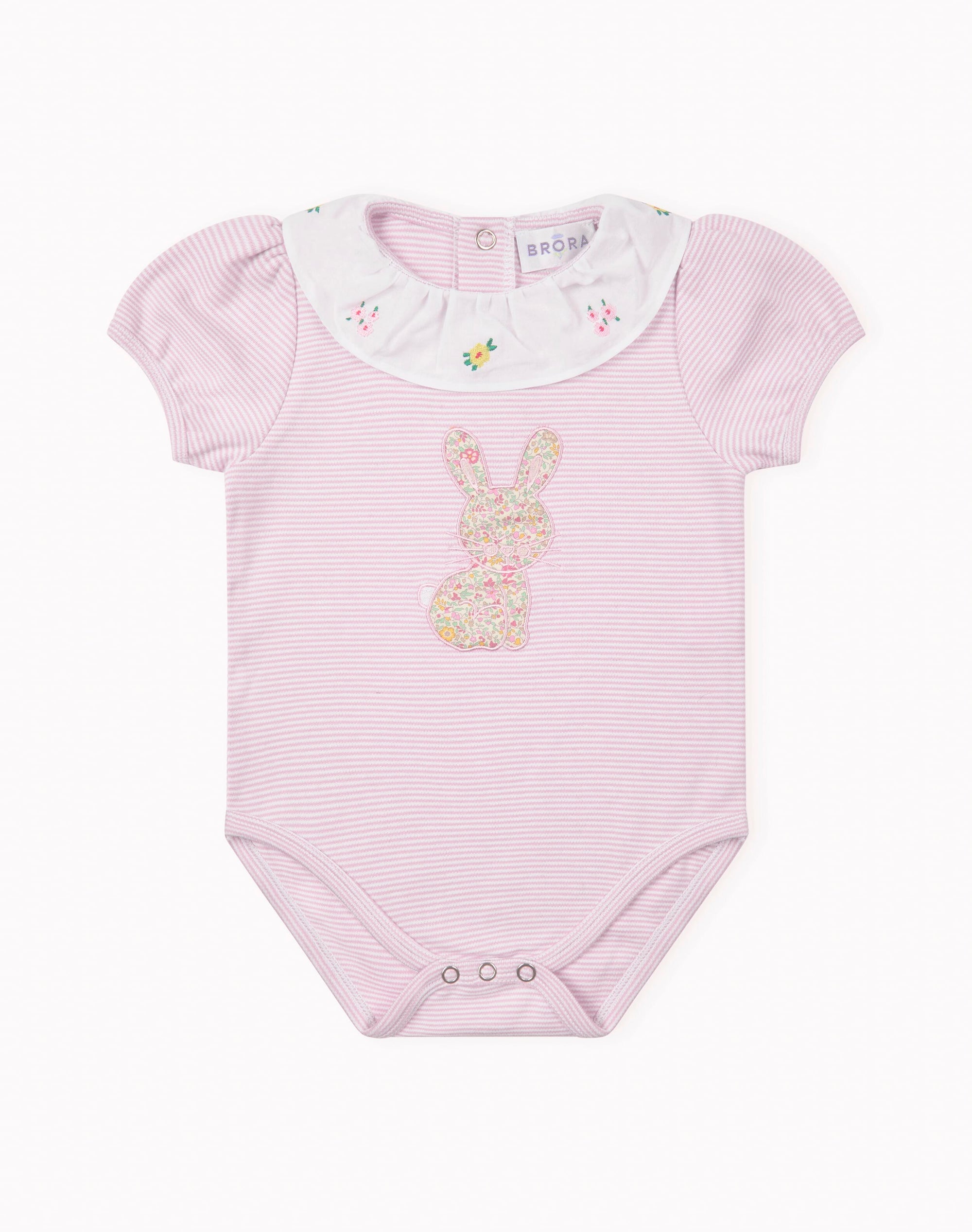 Liberty Print Frill Collar Babygro
