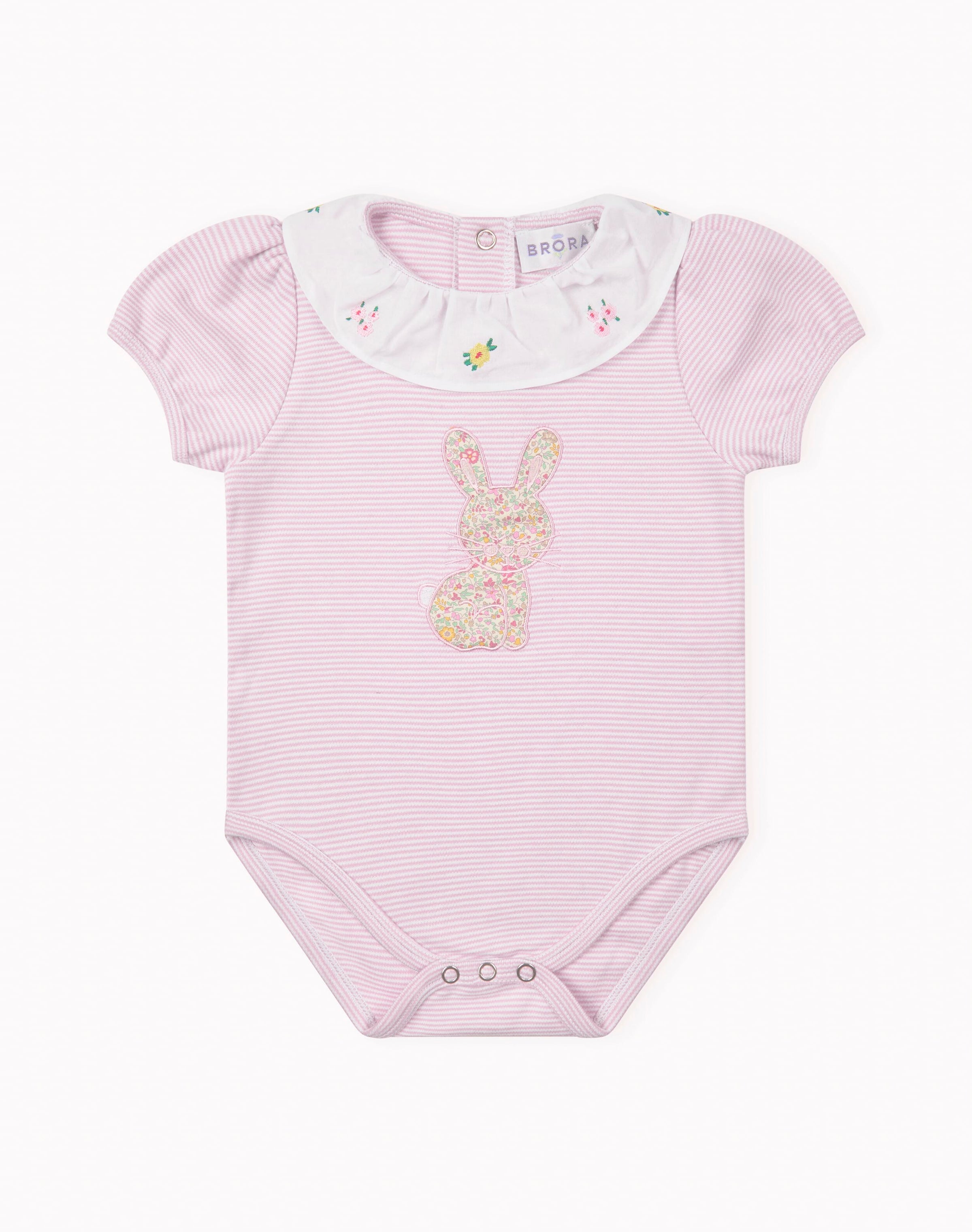 Liberty Print Frill Collar Babygro