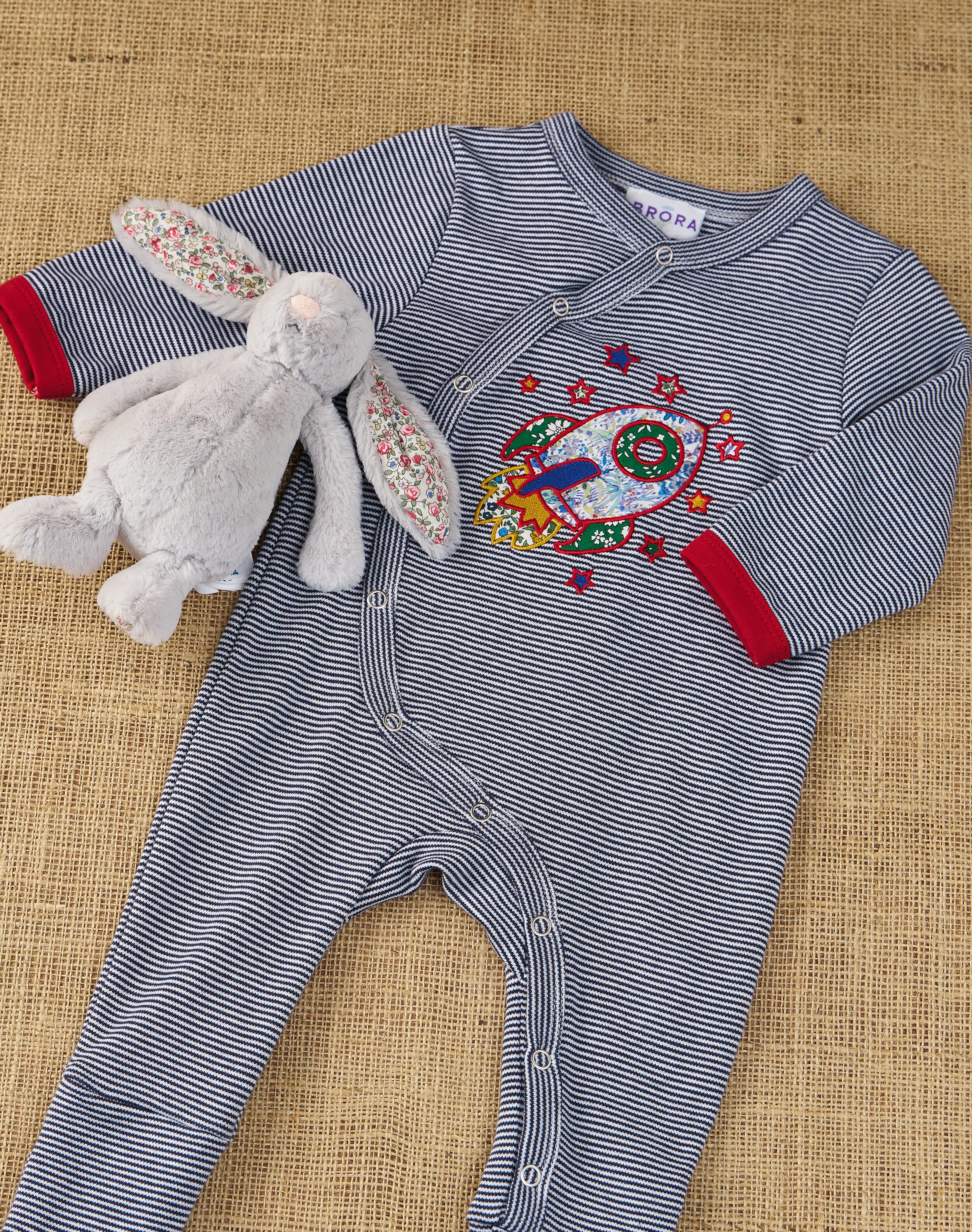 Liberty Print Applique Babygro