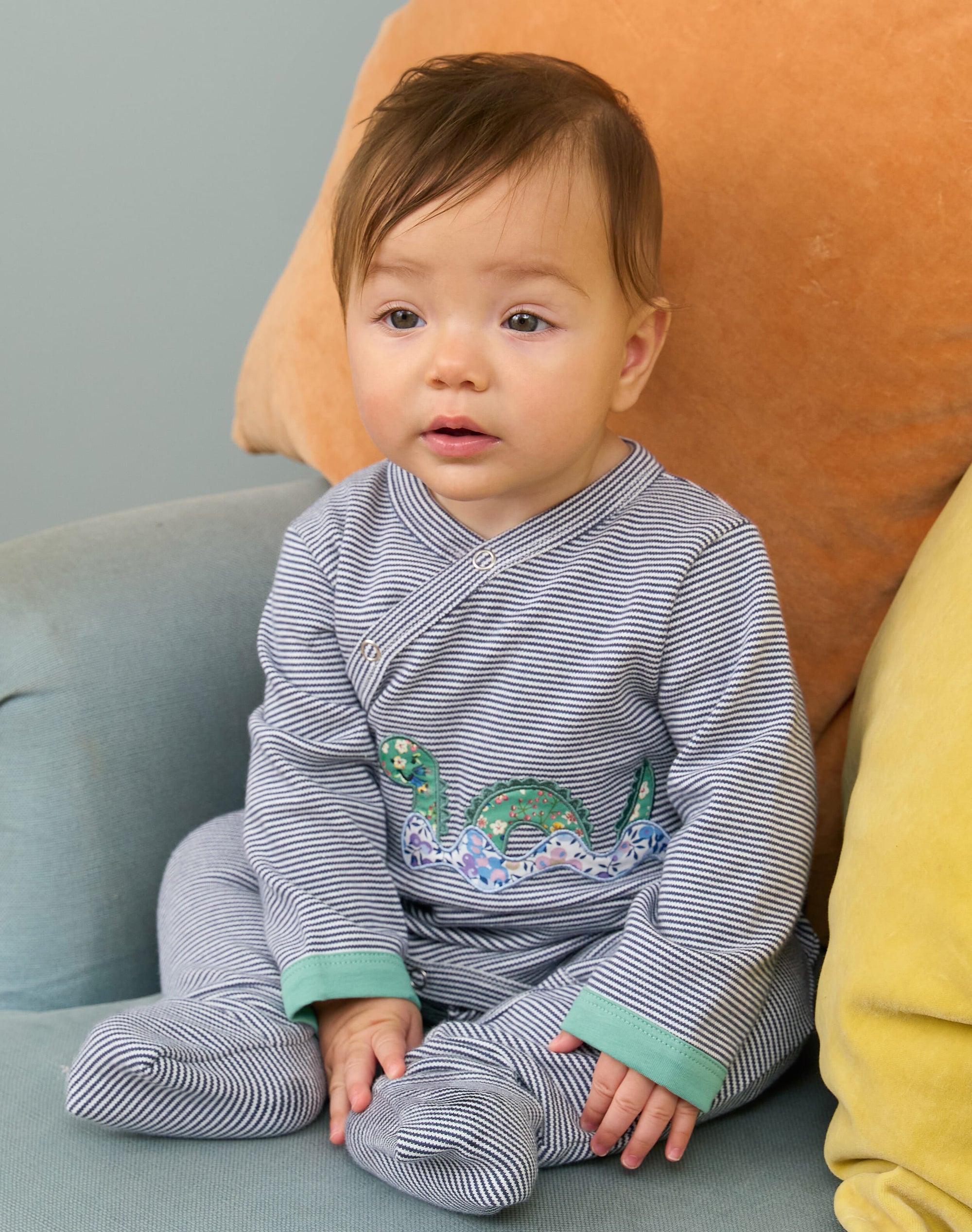 Liberty Print Applique Babygro