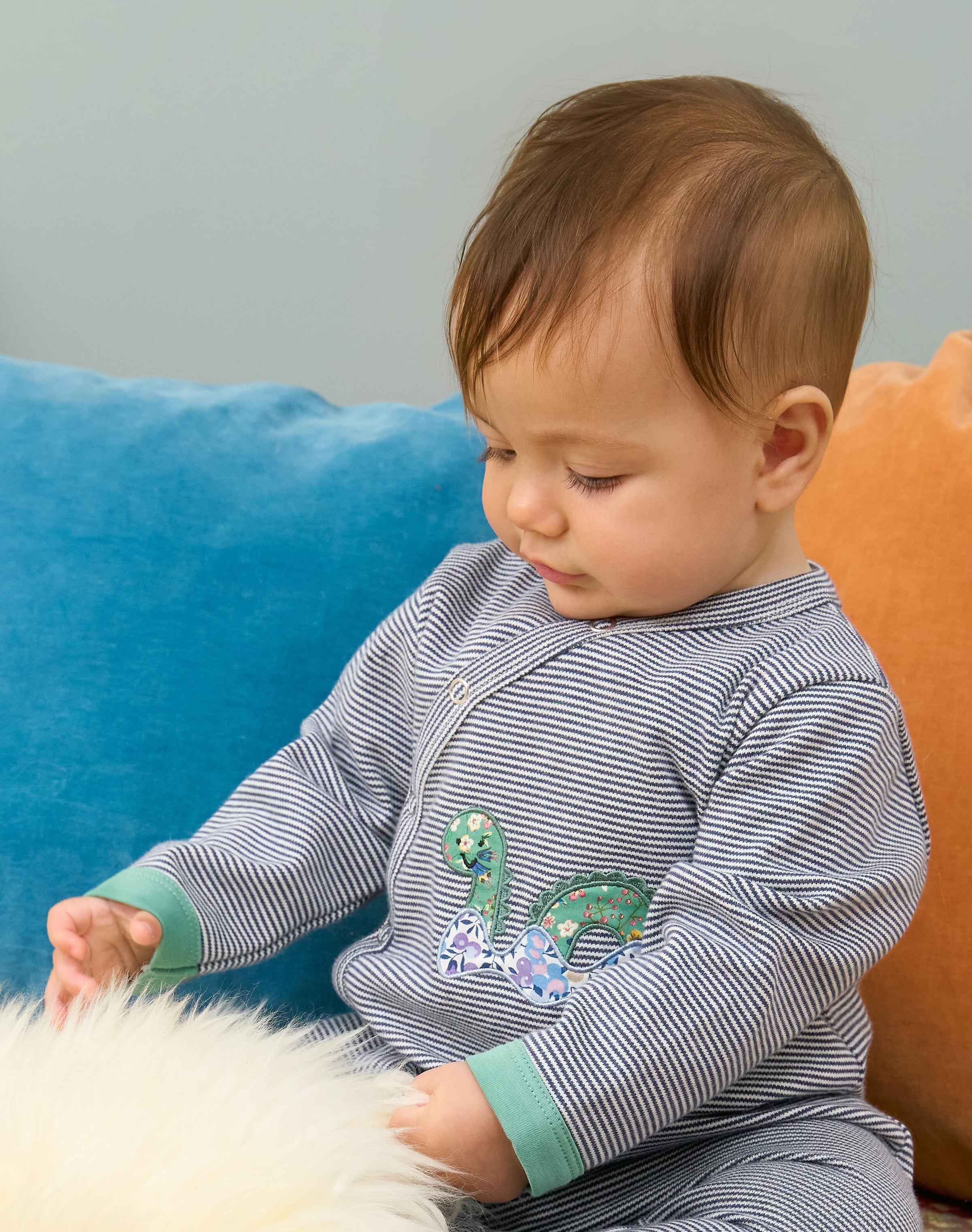 Liberty Print Applique Babygro