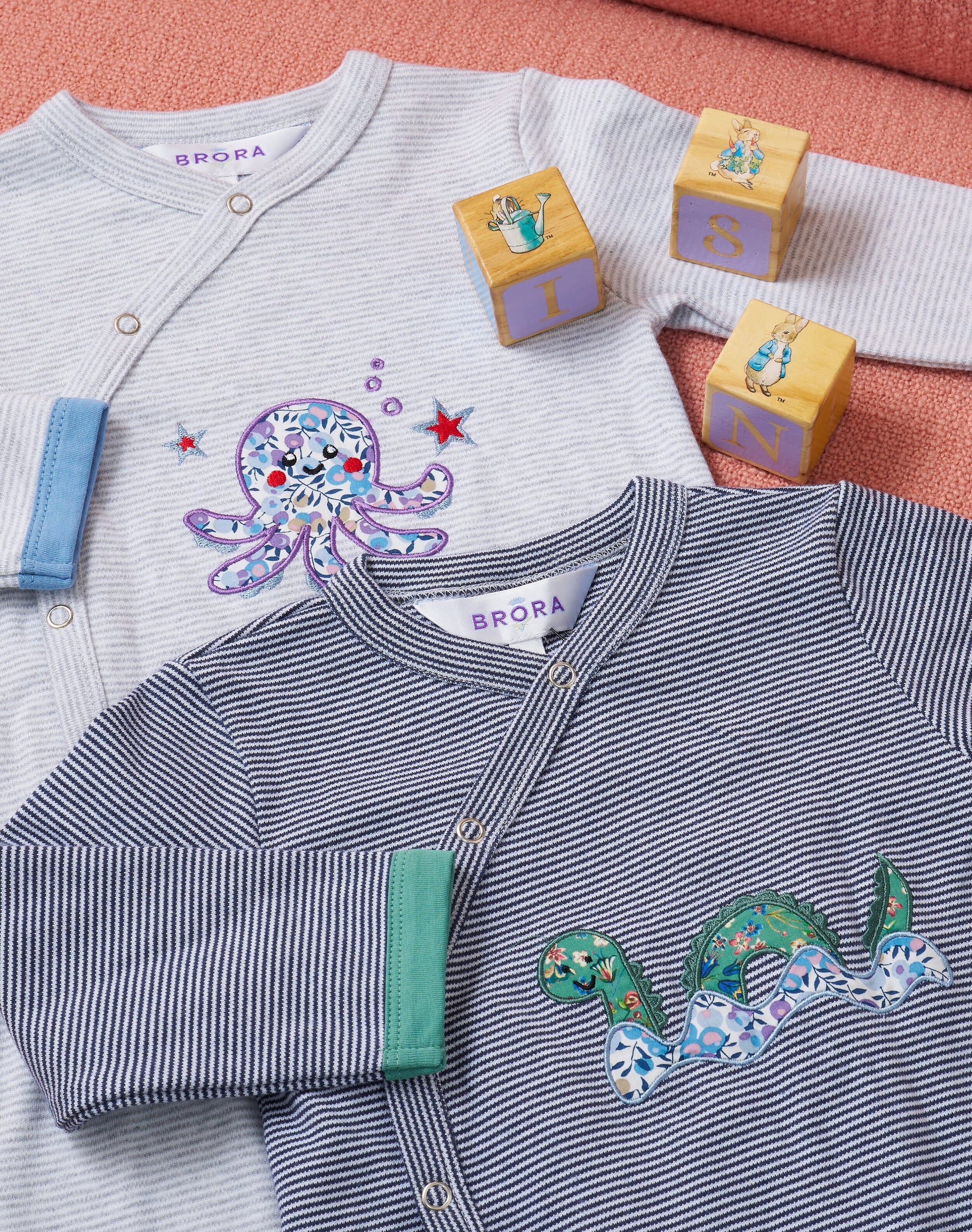 Liberty Print Applique Babygro