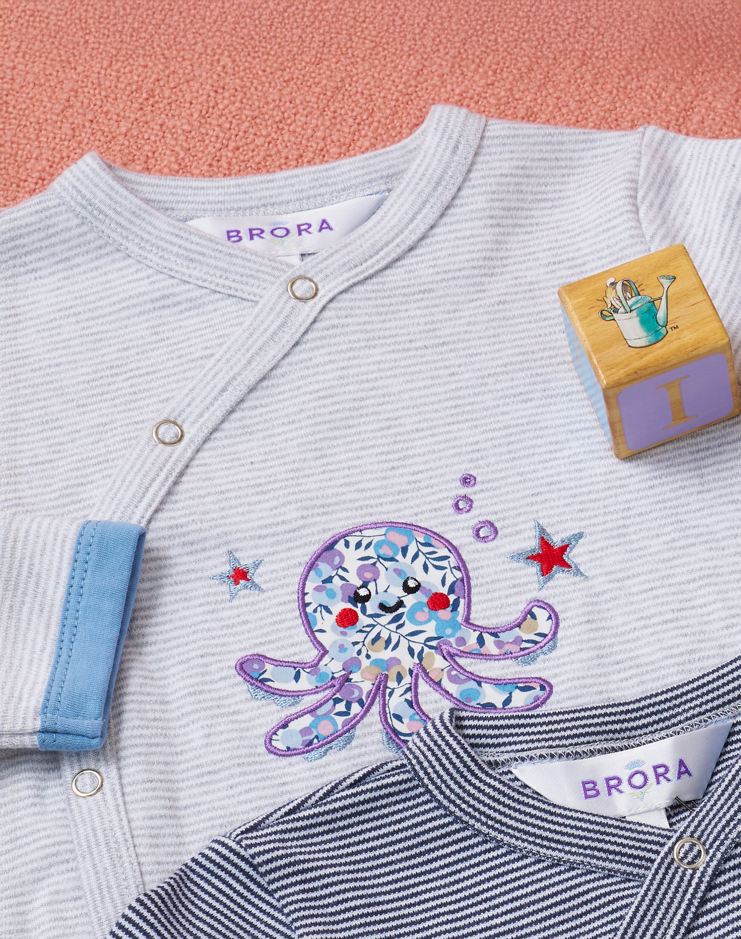 Liberty Print Applique Babygro