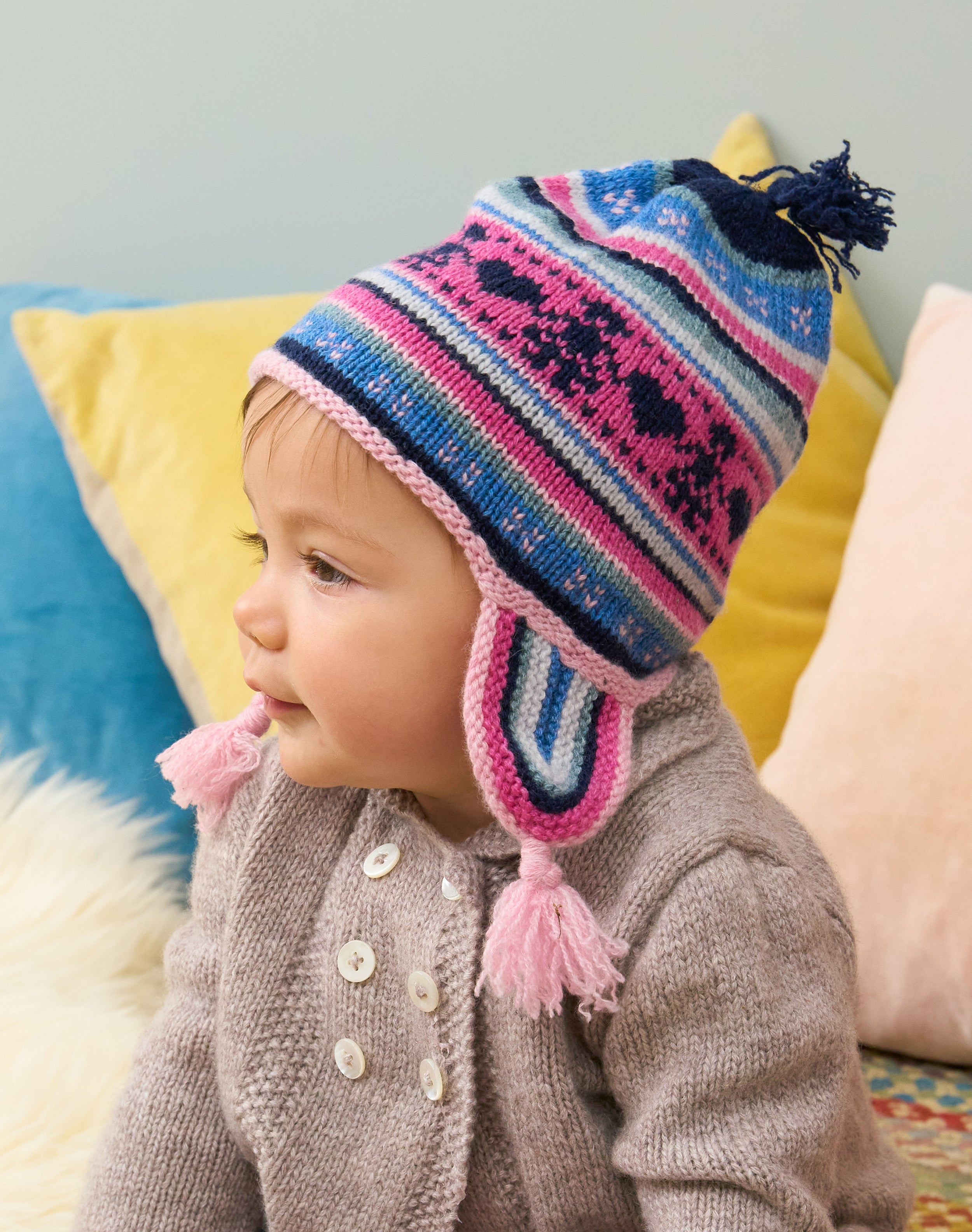Cashmere Hand Knit Inca Hat
