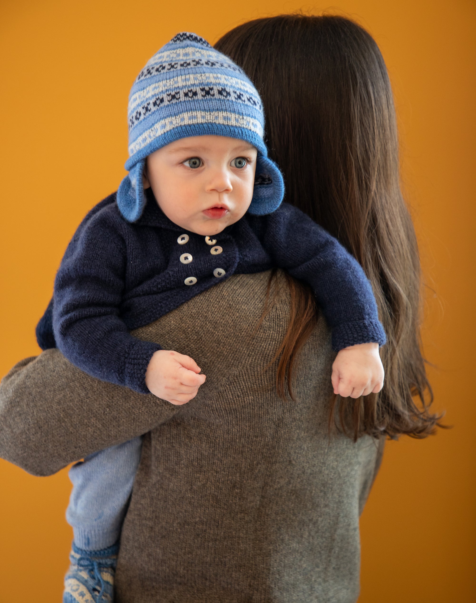 Cashmere Hand Knit Fair Isle Bonnet