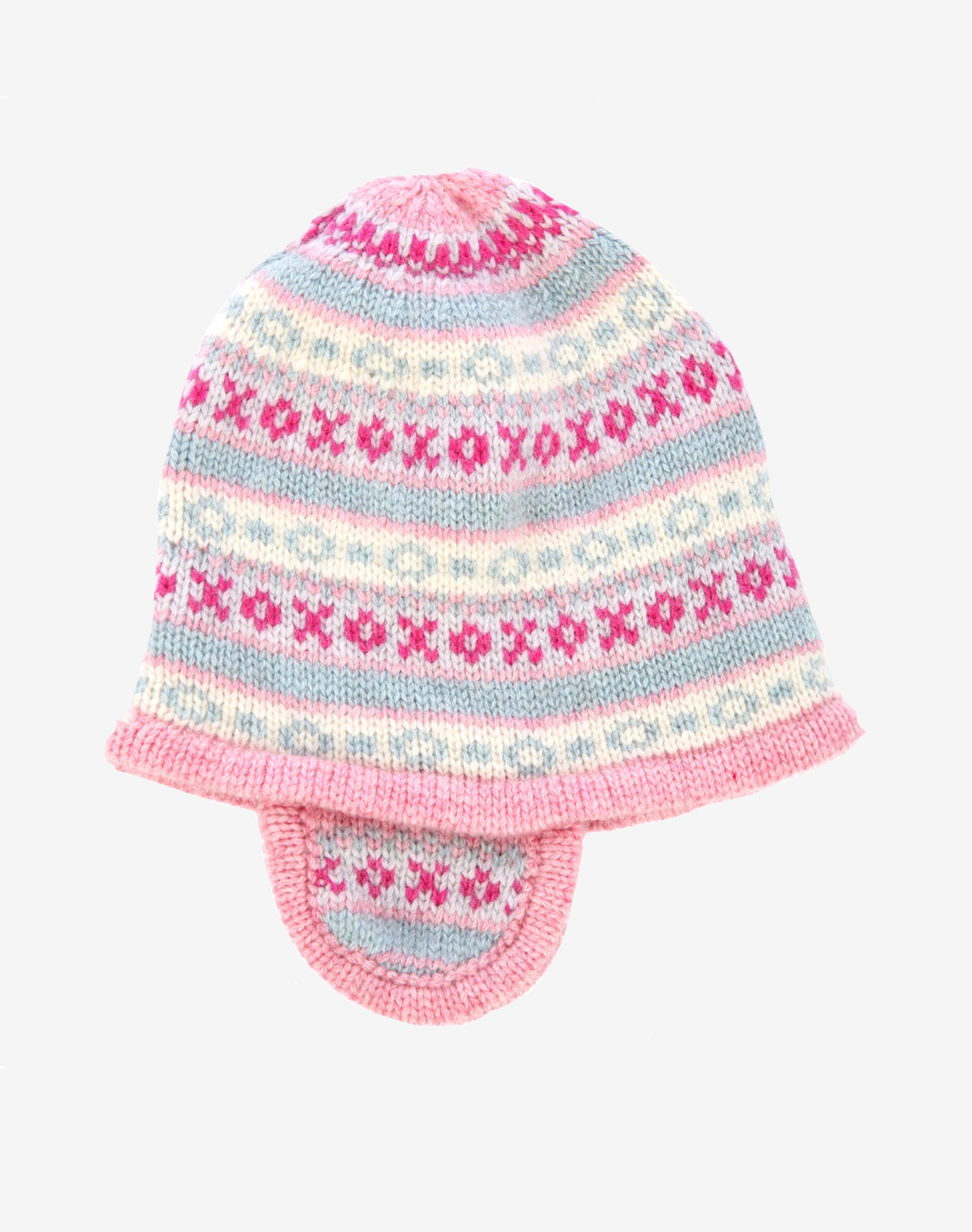 Cashmere Hand Knit Fair Isle Bonnet
