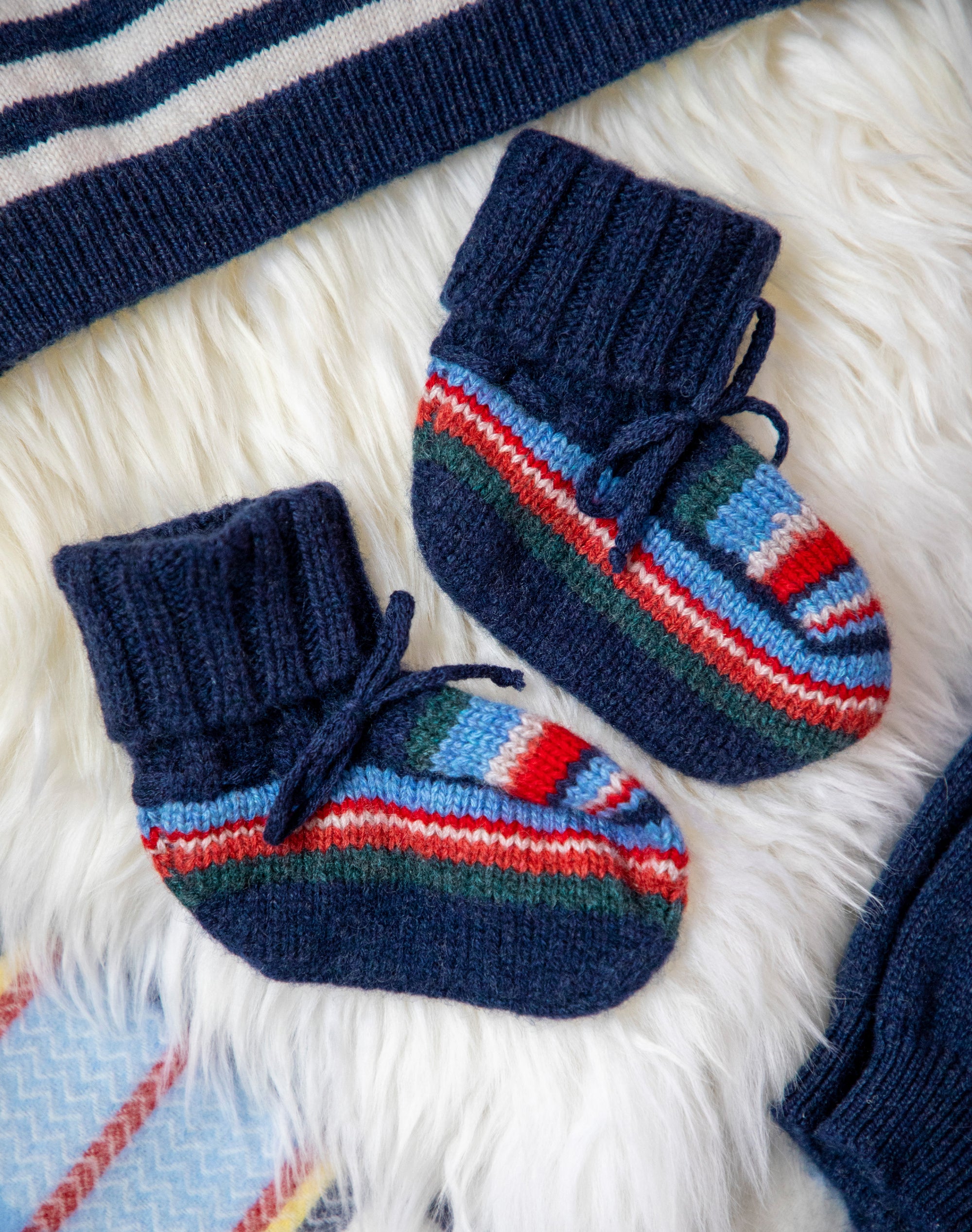 Cashmere Hand Knit Inca Bootees