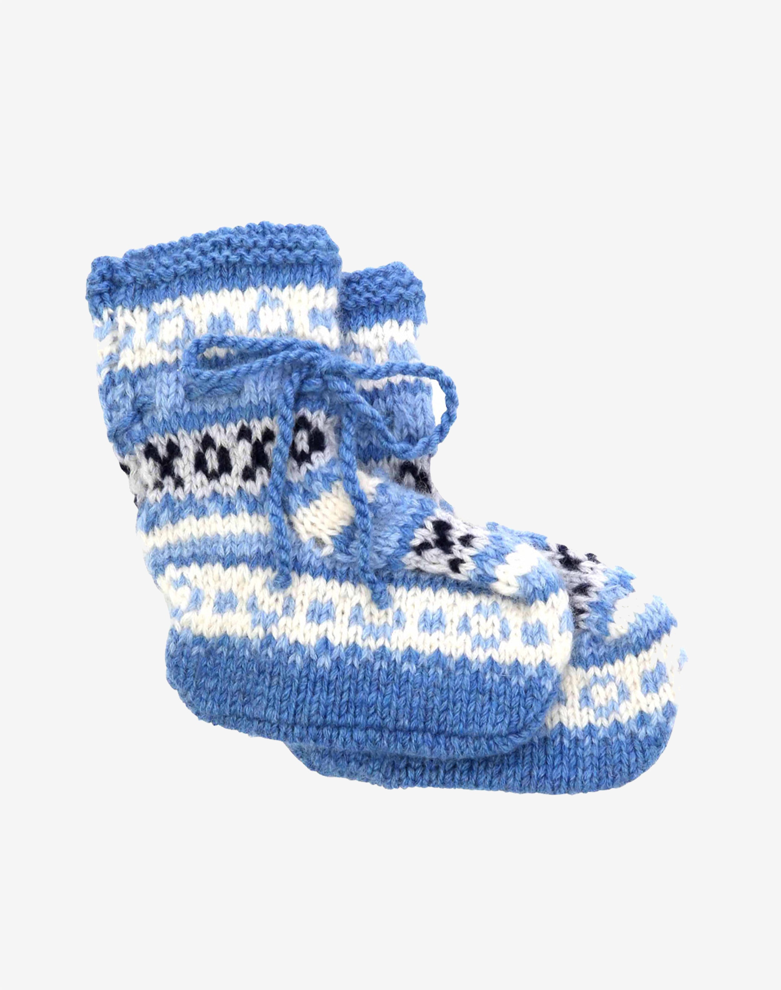 Cashmere Hand Knit Fair Isle Bootees