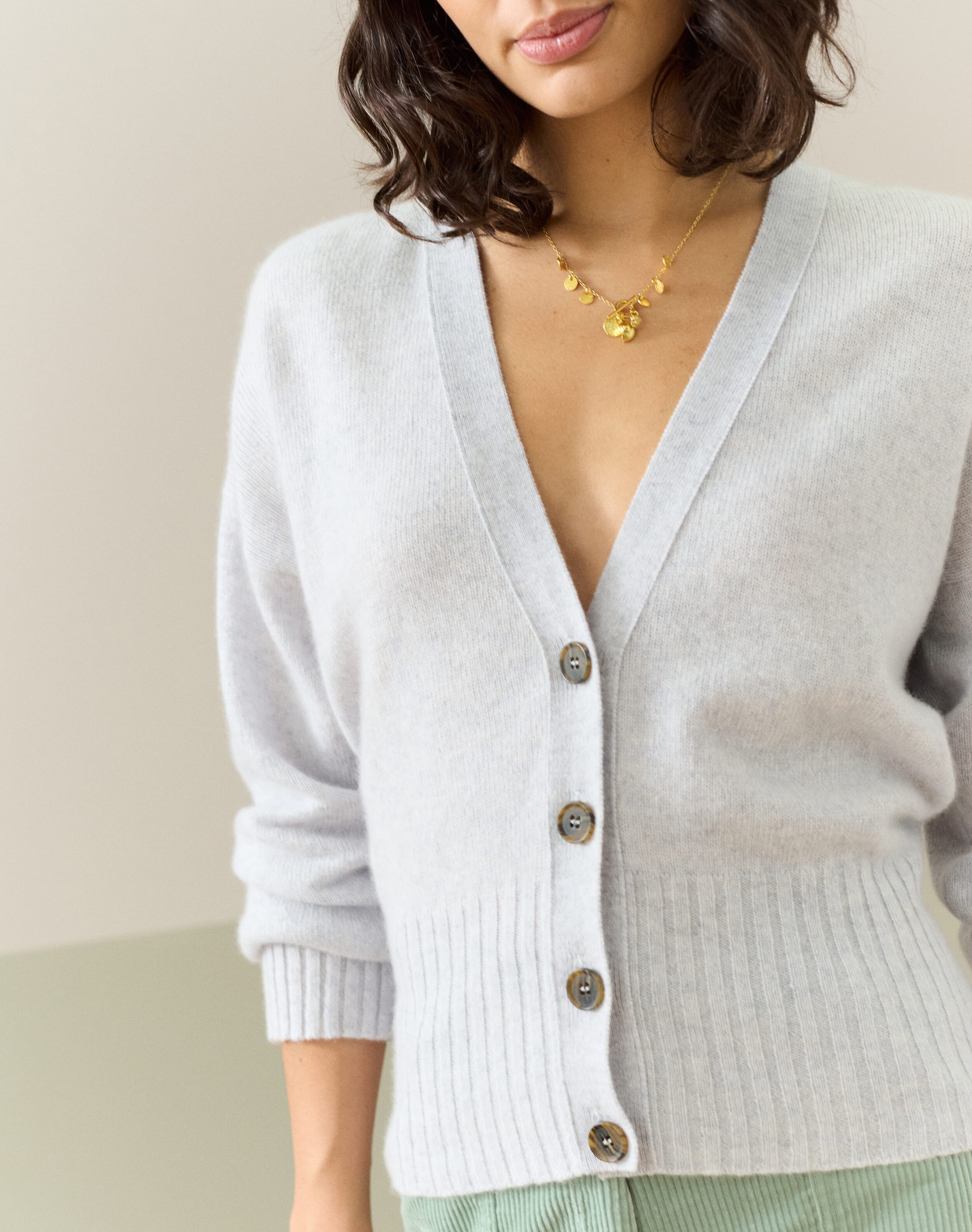 Cashmere V Neck Cardigan