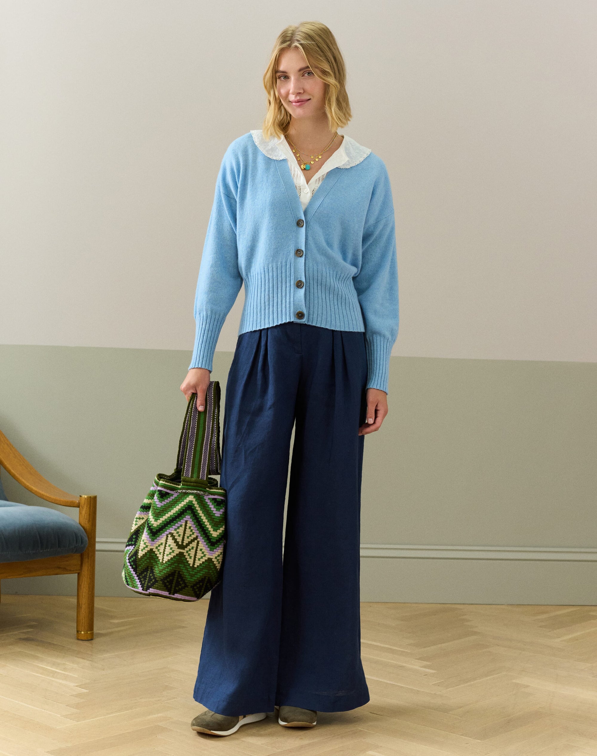 Cashmere V Neck Cardigan