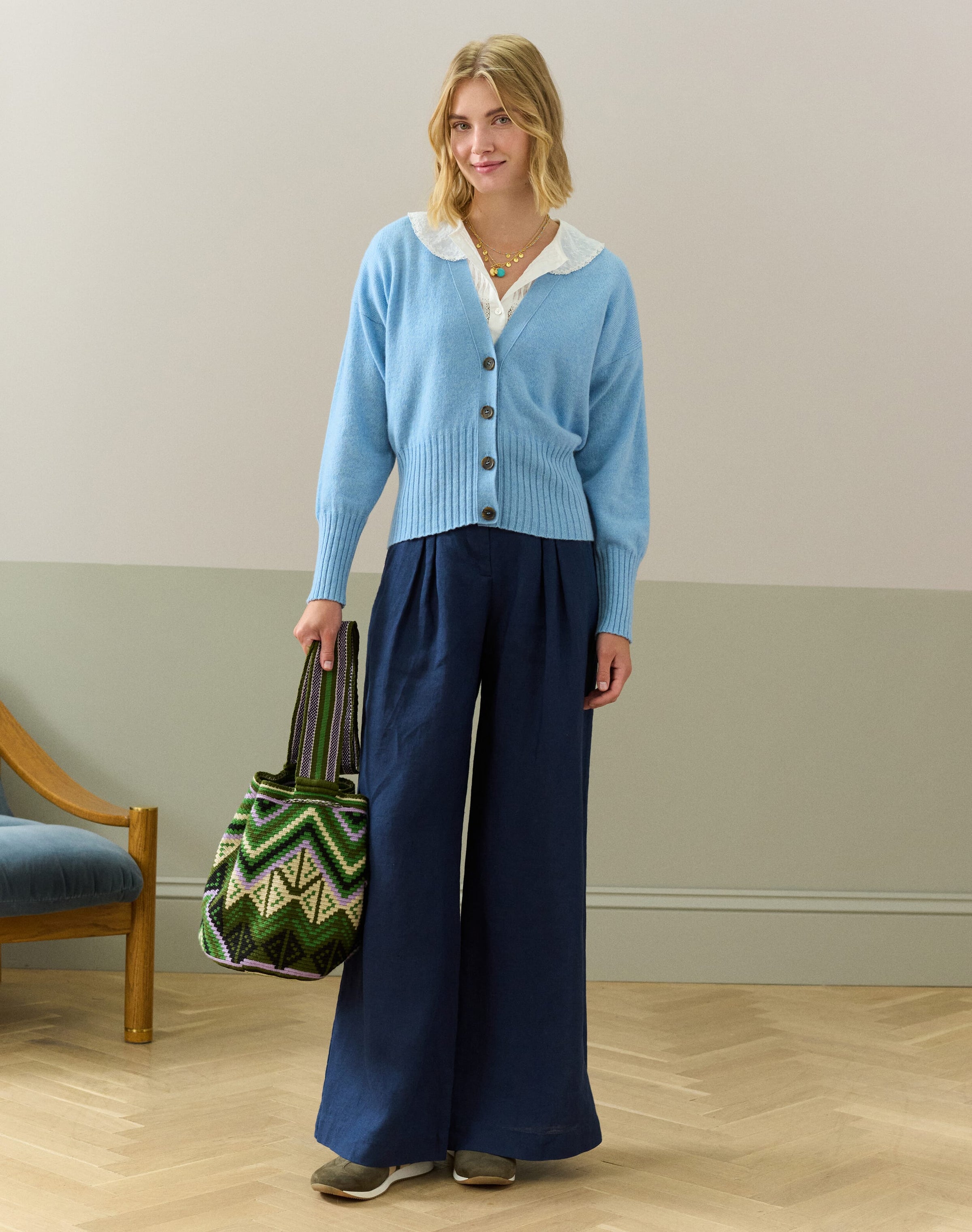 Cashmere V Neck Cardigan