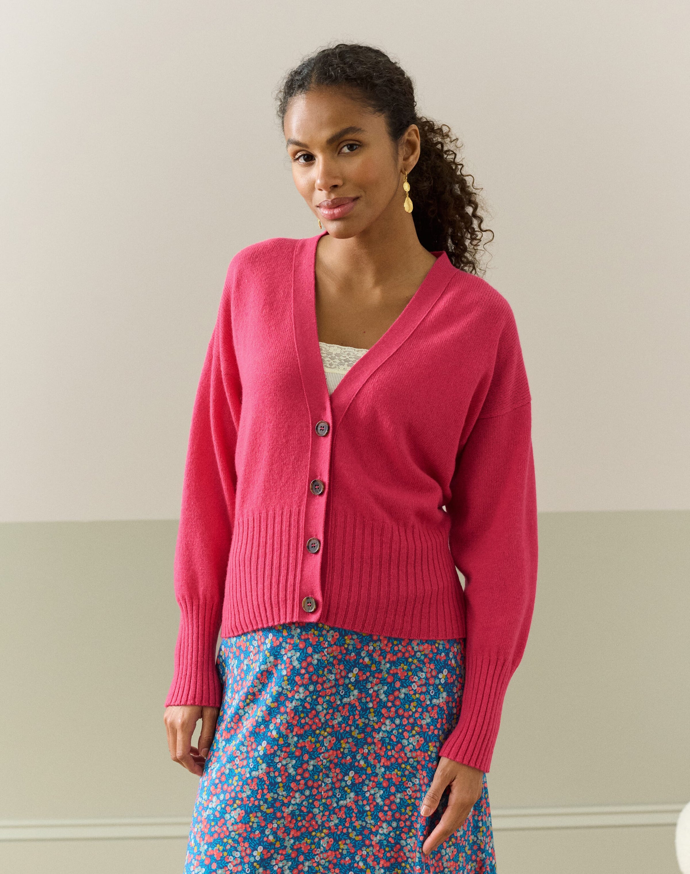 Cashmere V Neck Cardigan