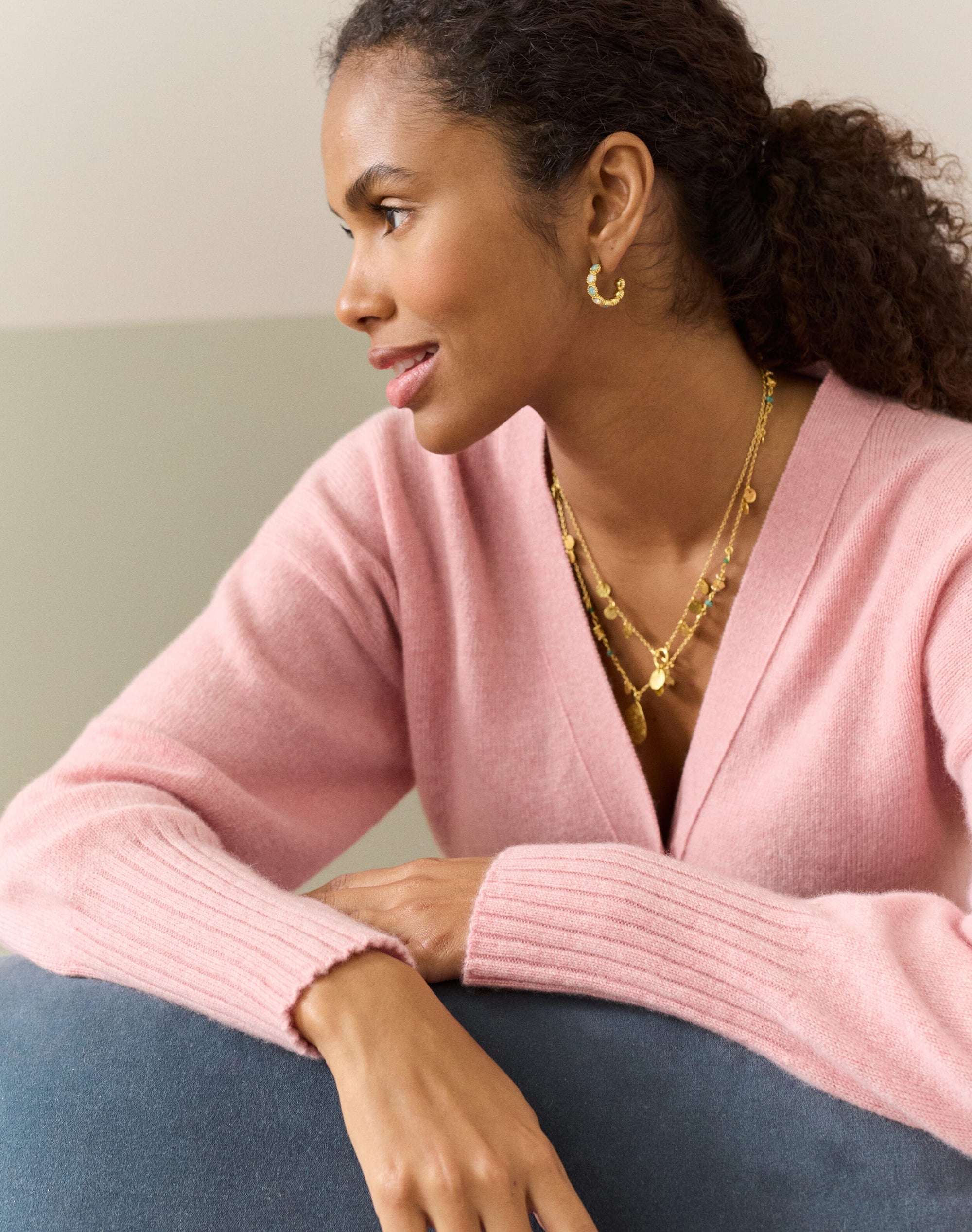 Cashmere V Neck Cardigan